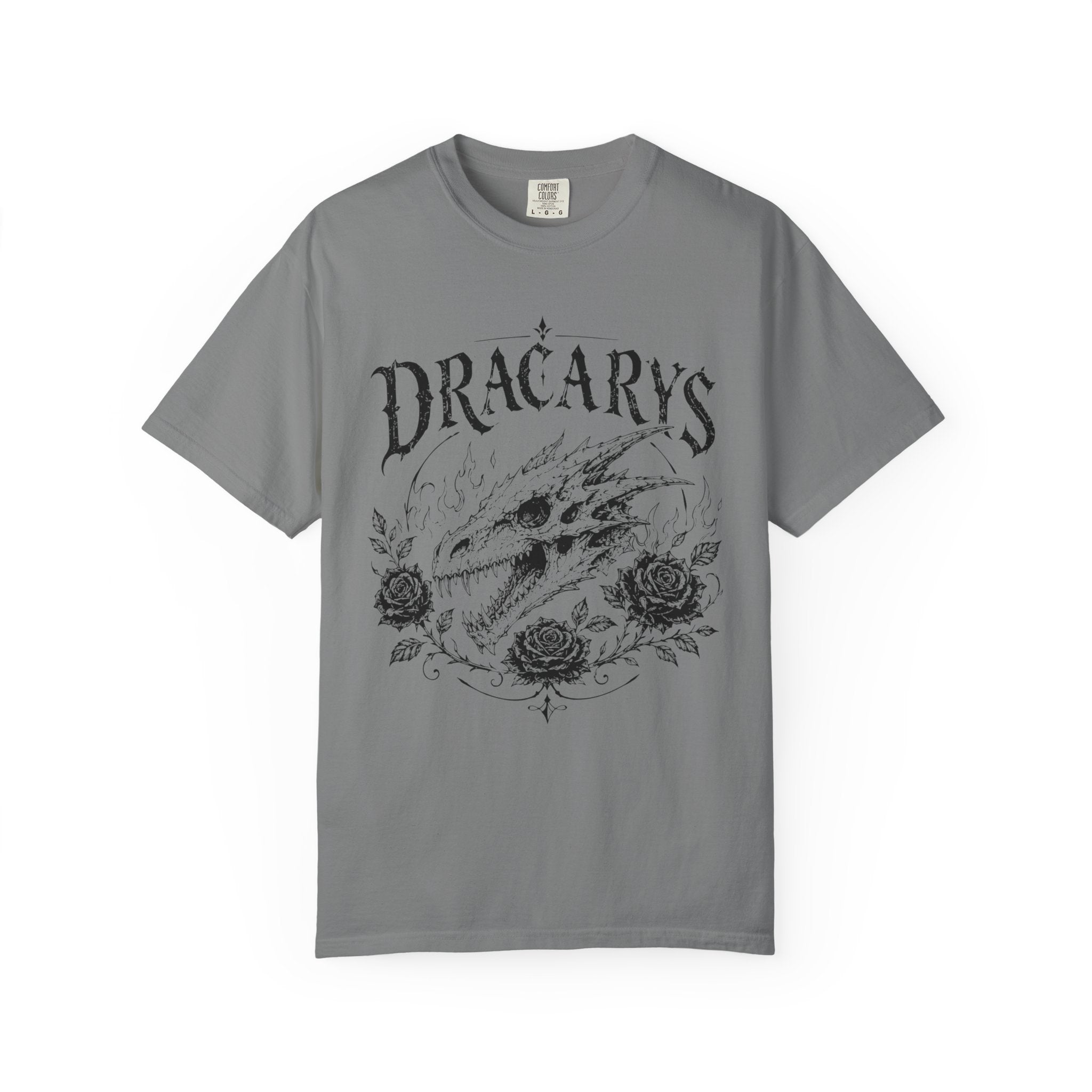 Dragon Skull Comfort Colors Gothic Rose T-Shirt