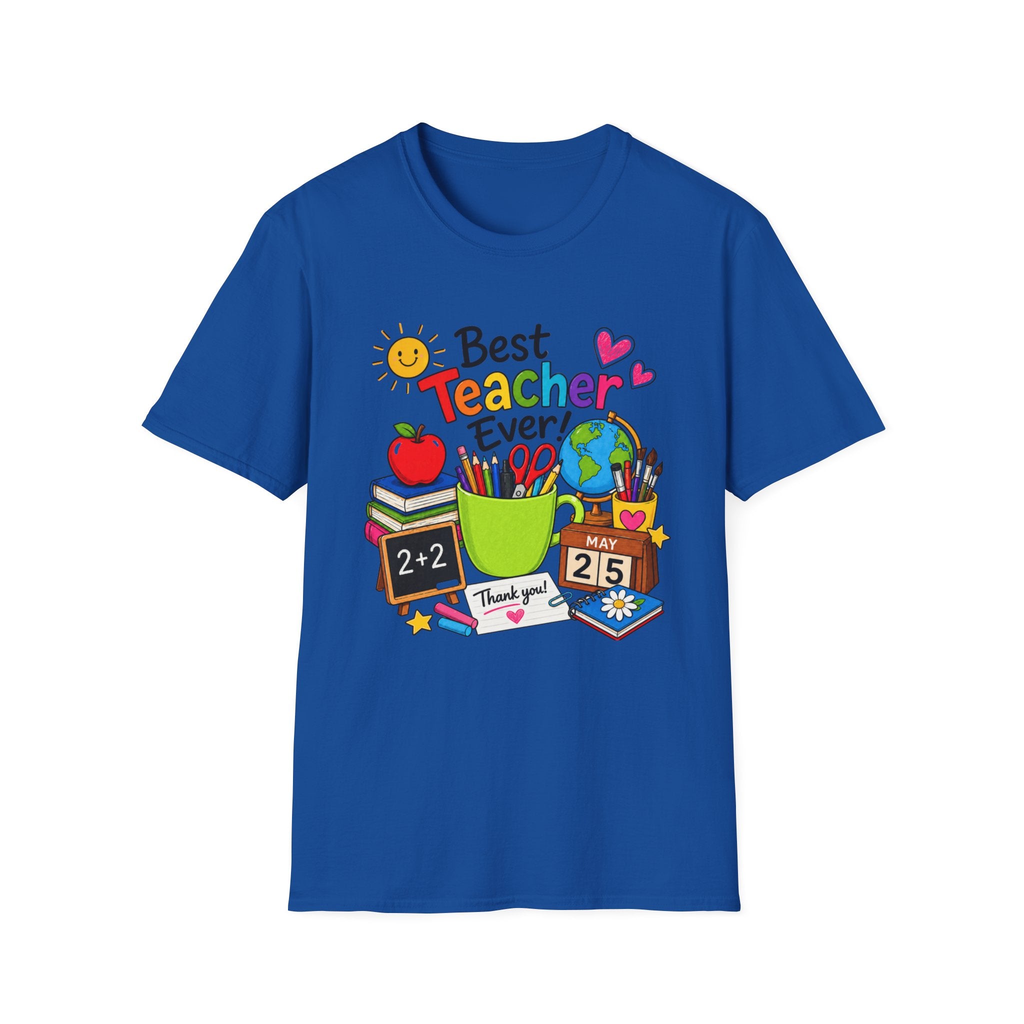 Teacher Appreciation T-Shirt – "Best Teacher Ever" Colorful Classroom Design