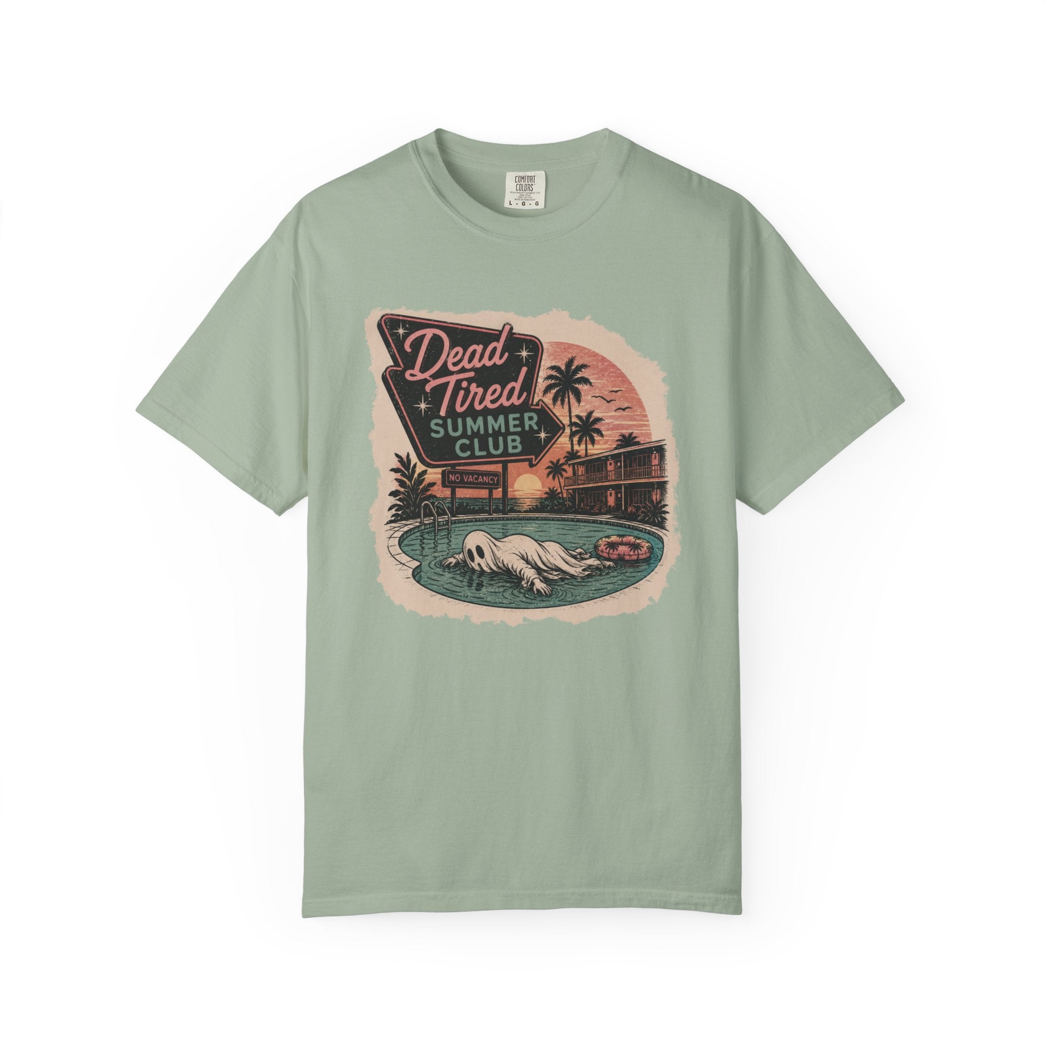 Dead Tired Club Summer-Ween Ghost Comfort ColorsT‑Shirt