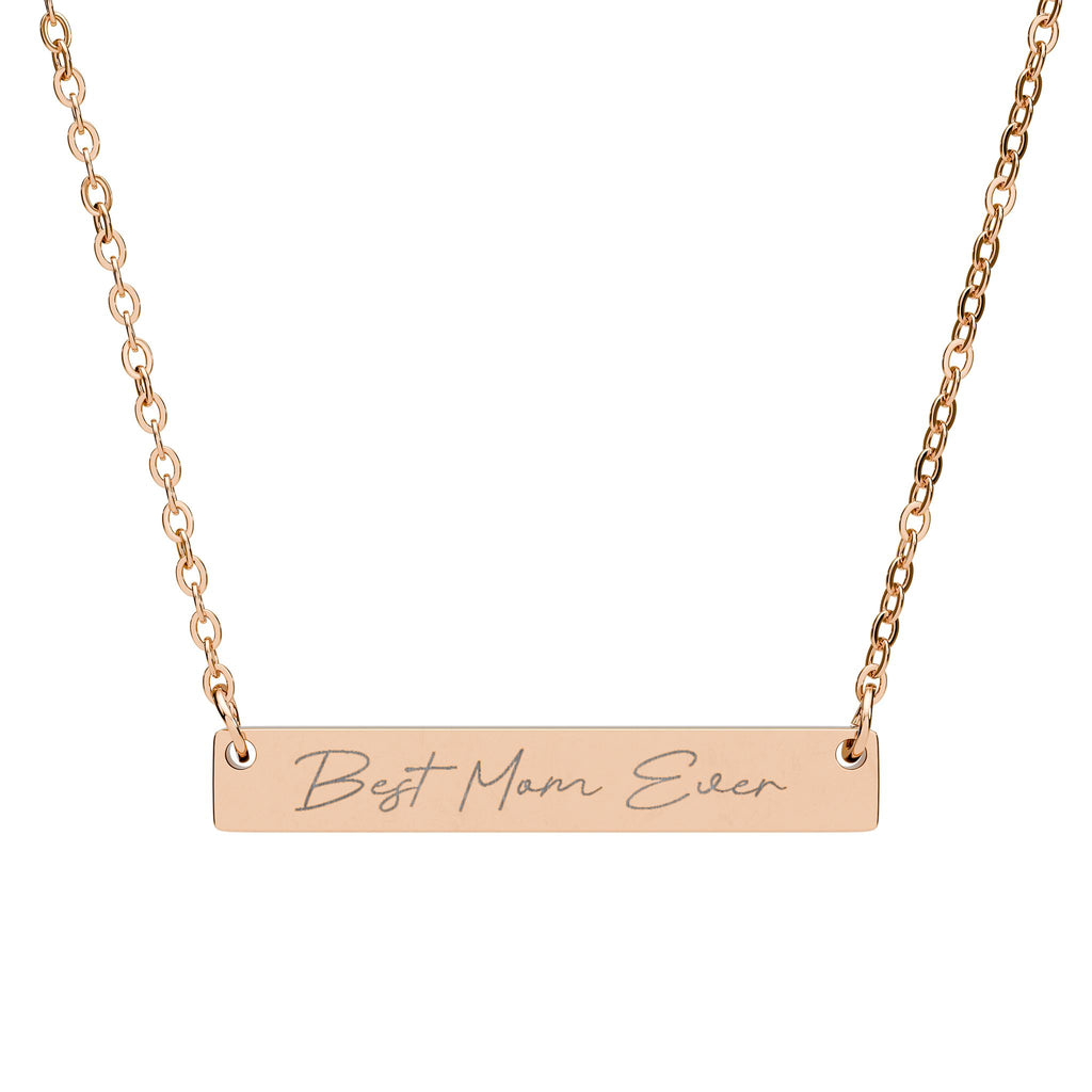 Personalized Engravable Horizontal Bar Necklace for Gift