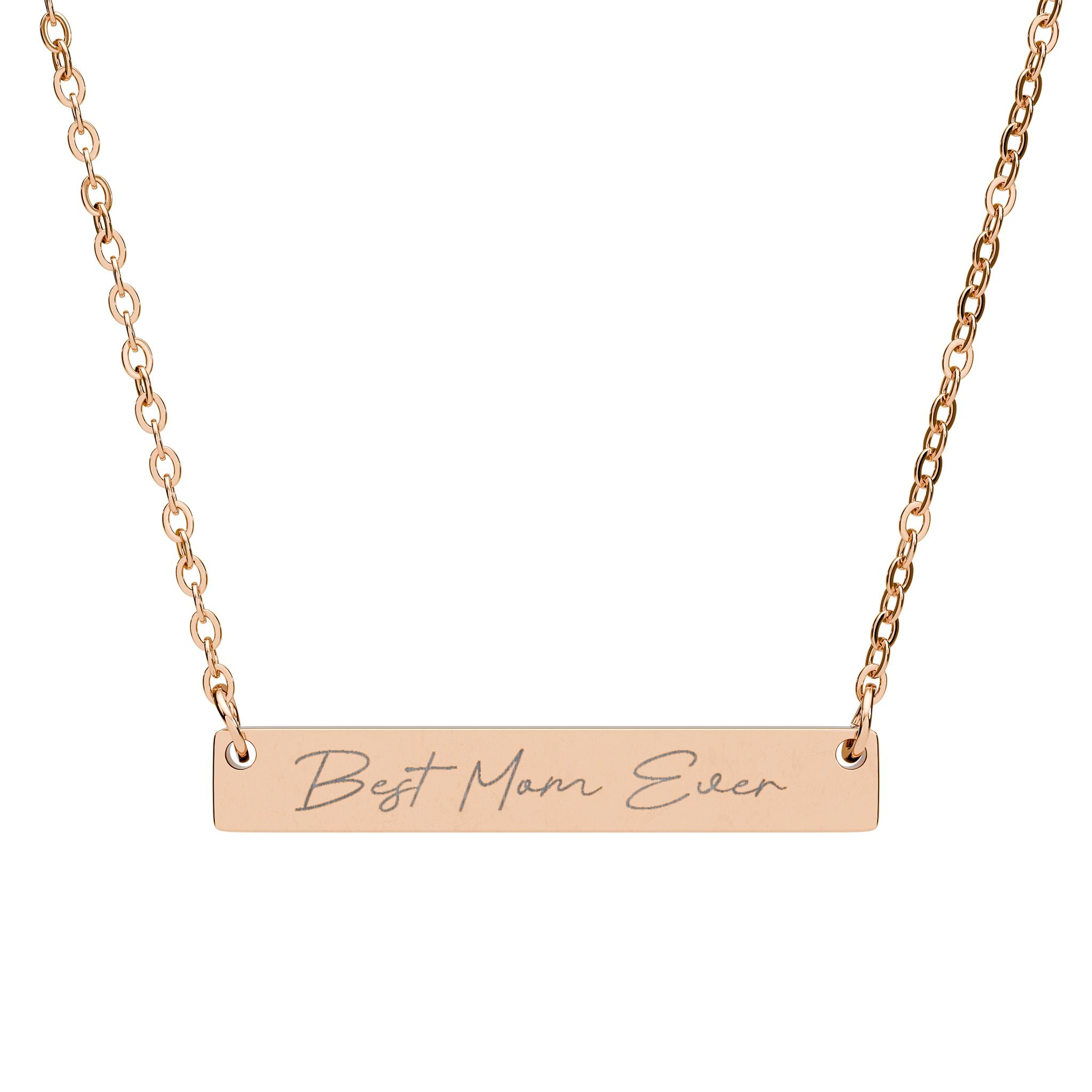 Personalized Engravable Horizontal Bar Necklace for Gift