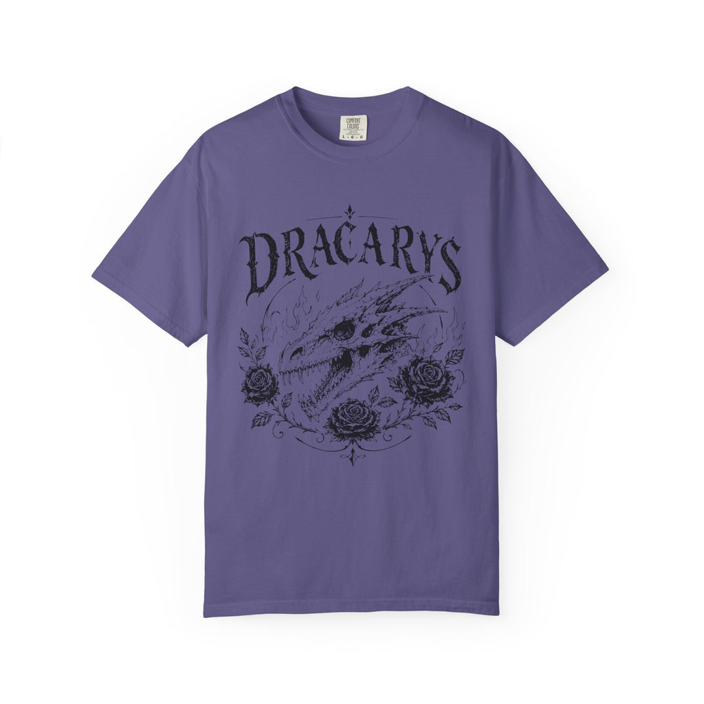 Dragon Skull Comfort Colors Gothic Rose T-Shirt