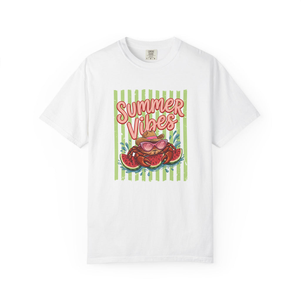 Summer Vibes Watermelon Crab Comfort Colors TShirt