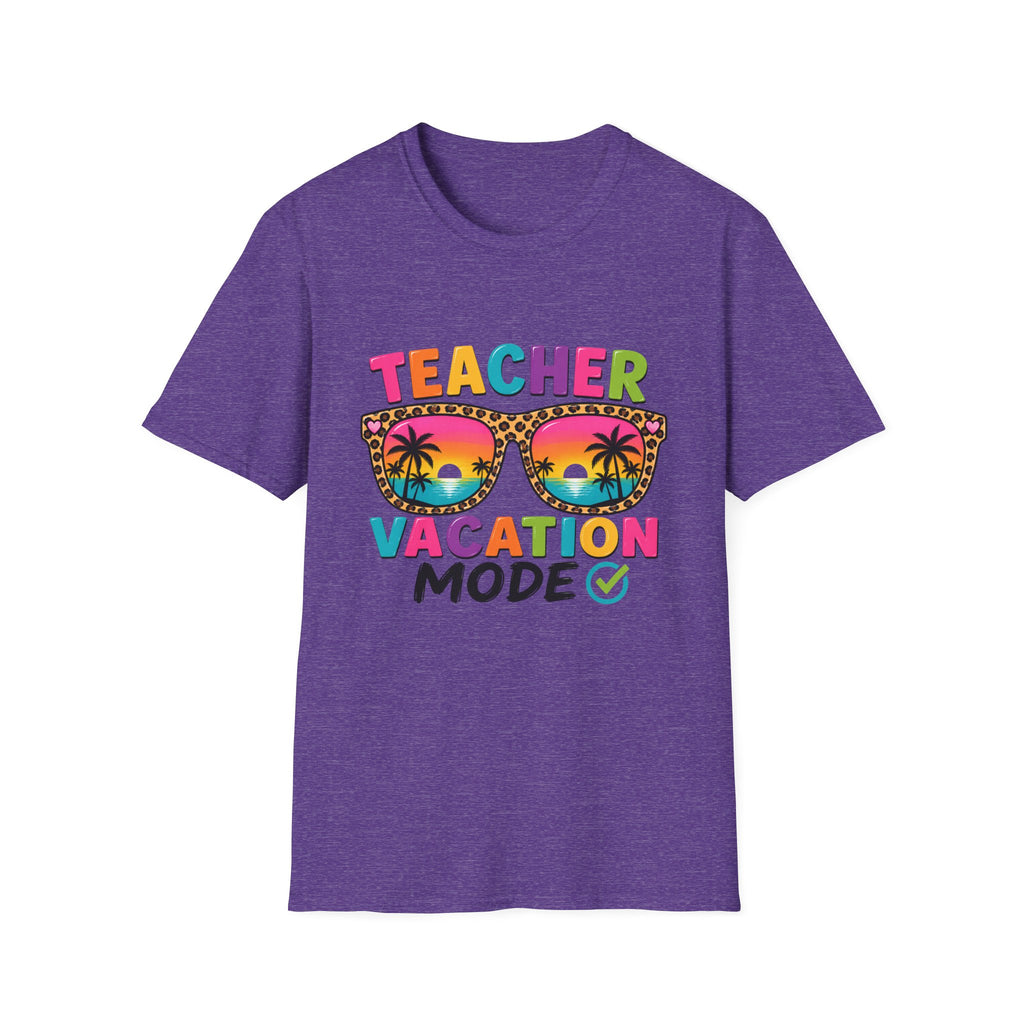 Teacher Vacation Mode T-Shirt — Tropical Sunglasses Graphic