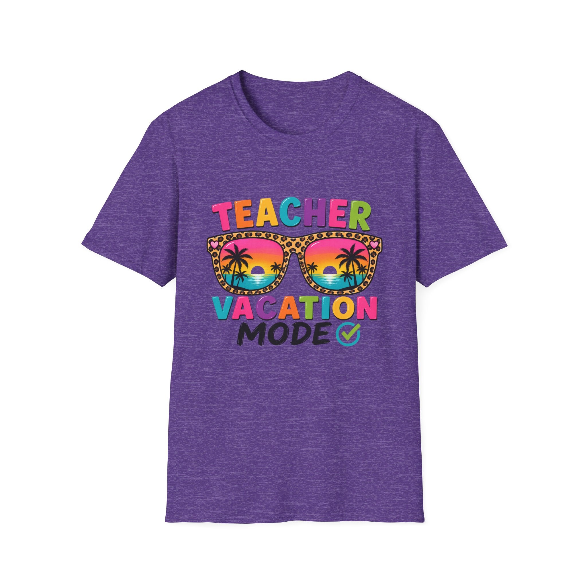 Teacher Vacation Mode T-Shirt — Tropical Sunglasses Graphic