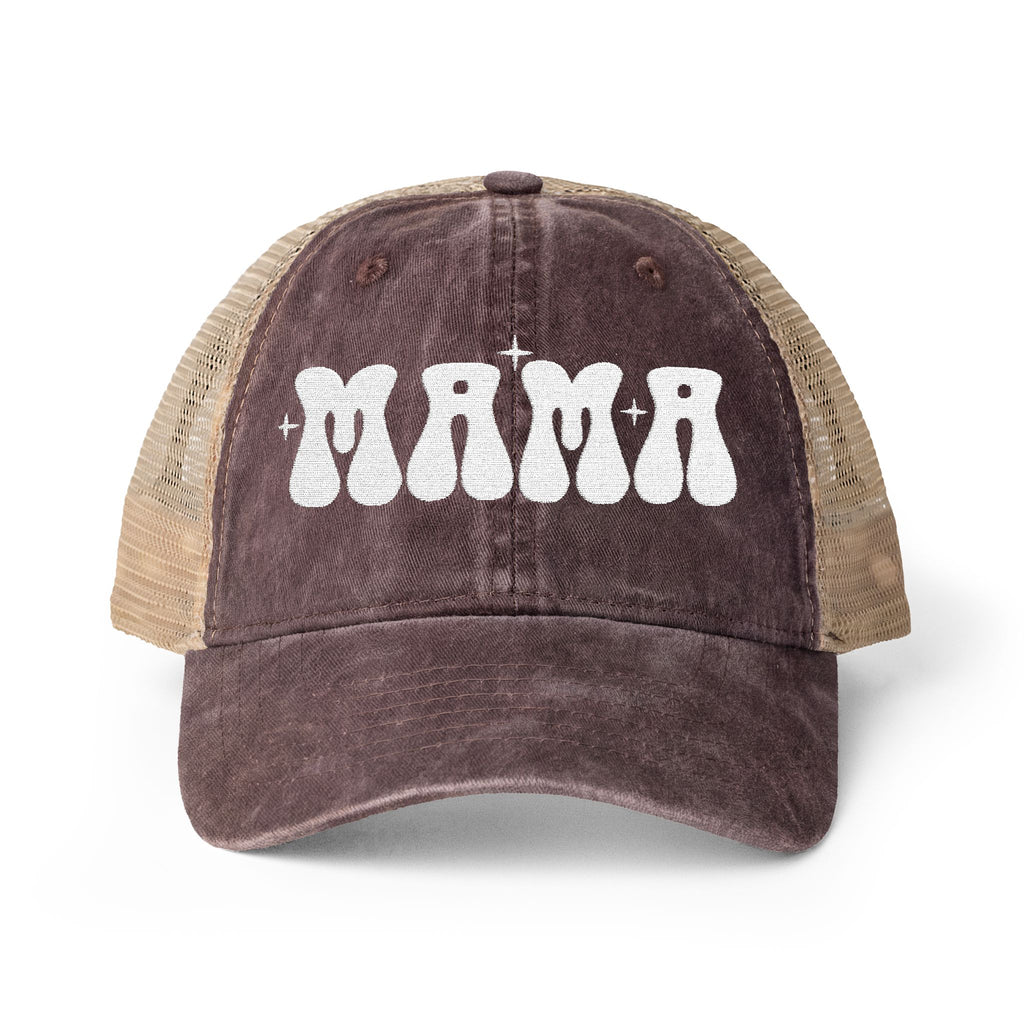 Mama Woman's Washed Mesh-Back Cap