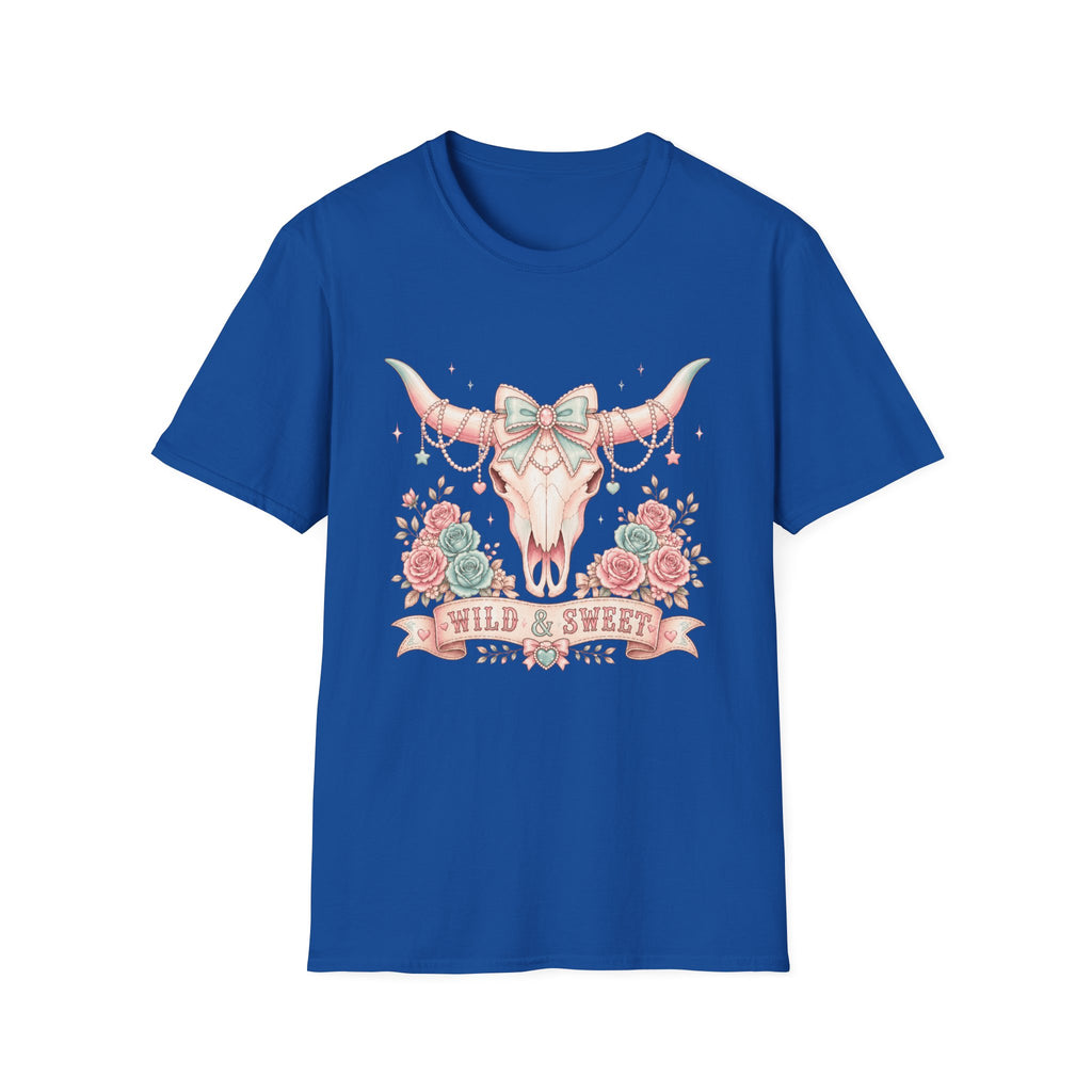 Western Coquette Floral Skull Graphic Tee