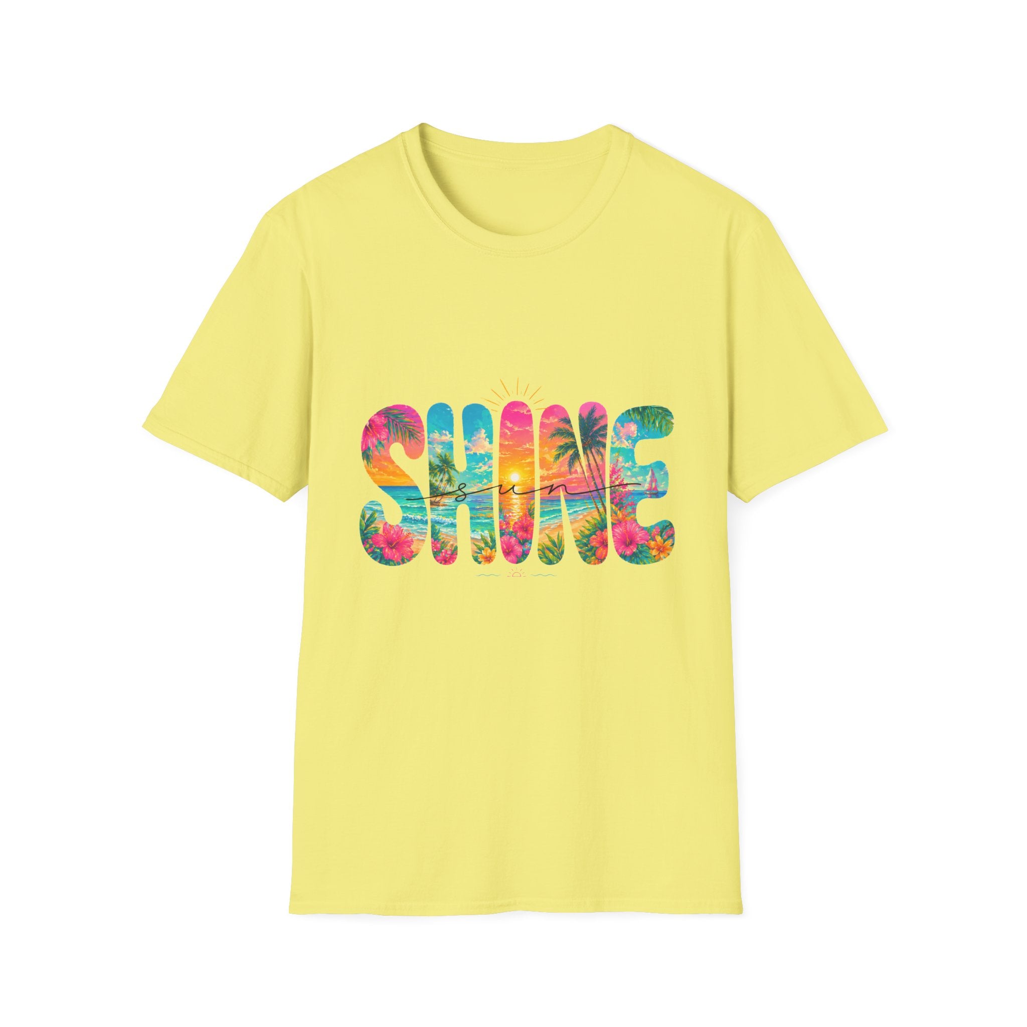 Colorful Floral Sunshine Summer T-Shirt