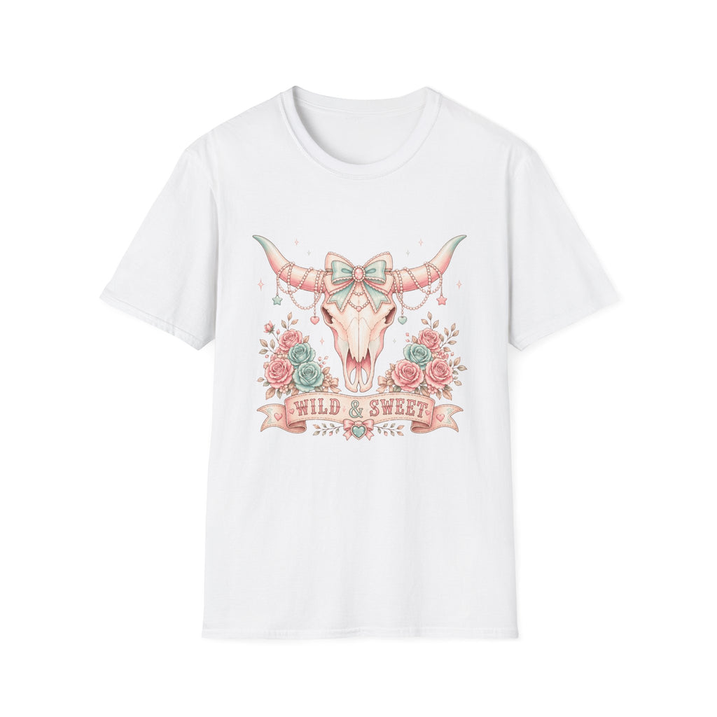 Western Coquette Floral Skull Graphic Tee