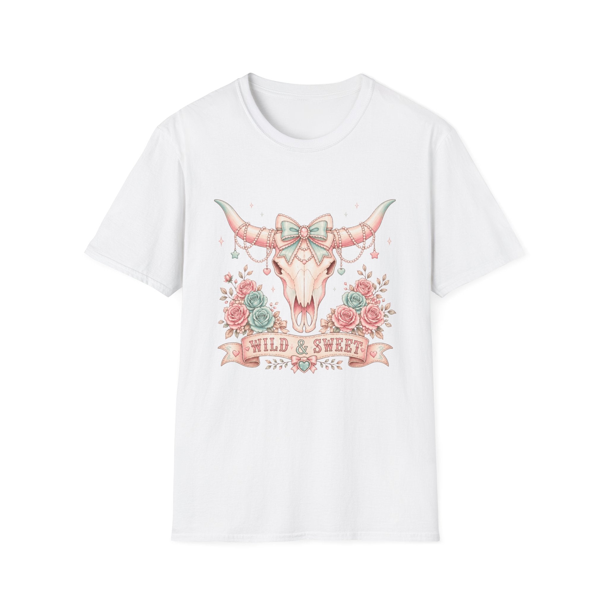 Western Coquette Floral Skull Graphic Tee