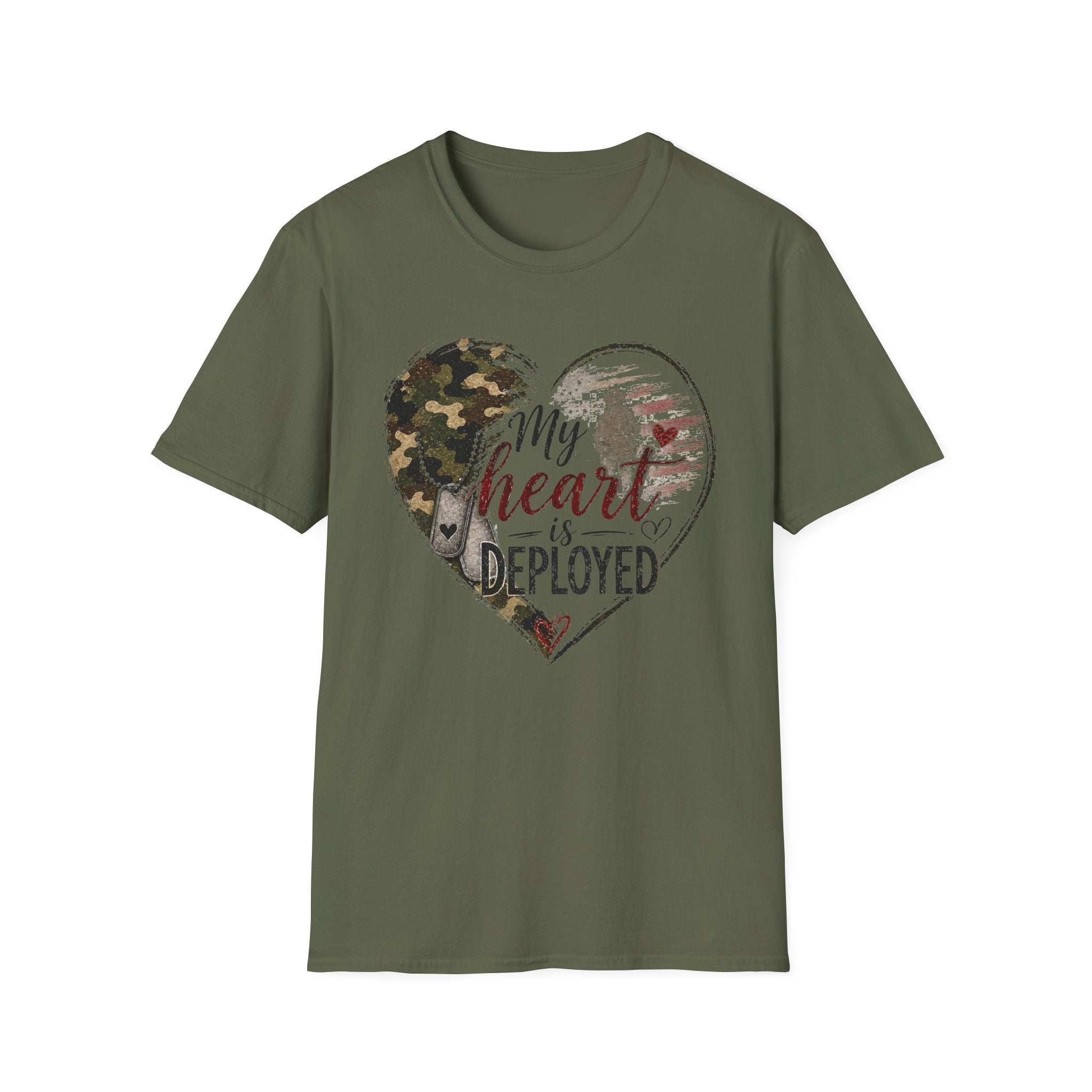 My Heart Is Deployed Military Heart T-Shirt