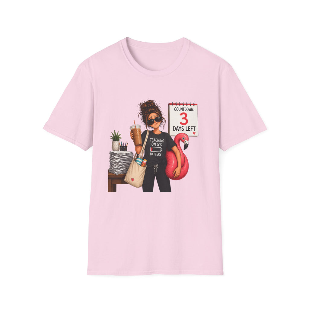 Teacher Countdown 3 Days Left T-Shirt — Funny End‑of‑School Vacation Tee