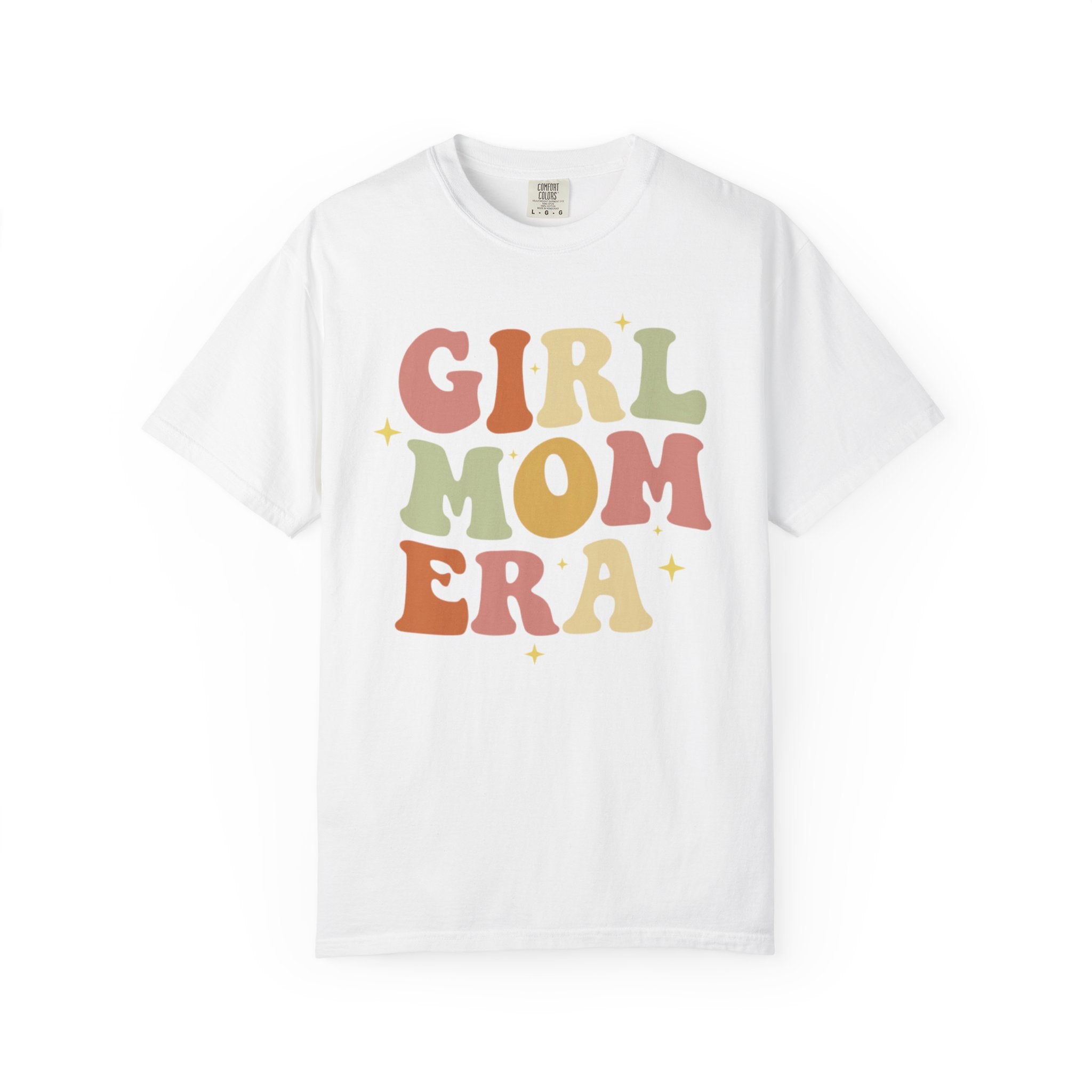 Girl Mom Era Retro Rainbow Comfort Colors TShirt