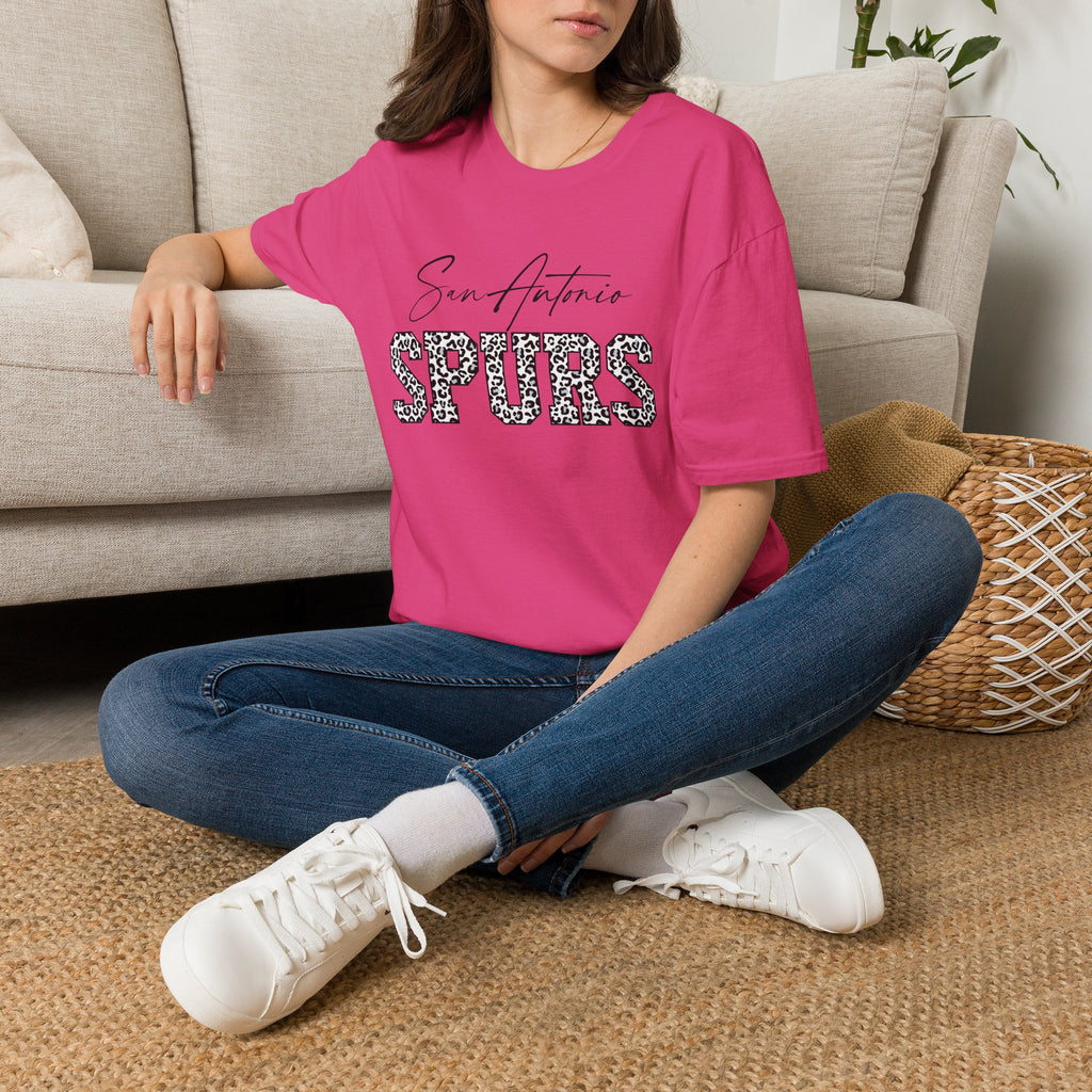 San Antonio Spurs Leopard Print T-Shirt