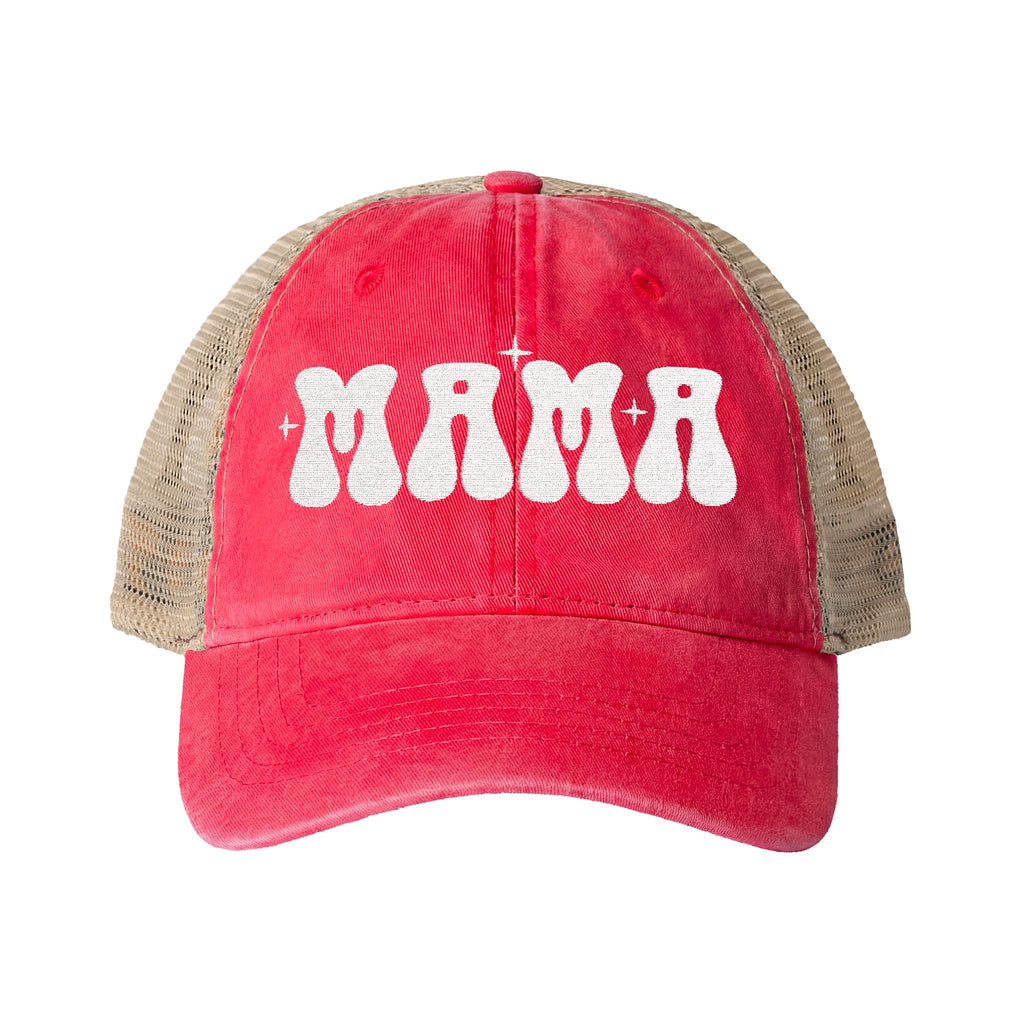 Mama Woman's Washed Mesh-Back Cap