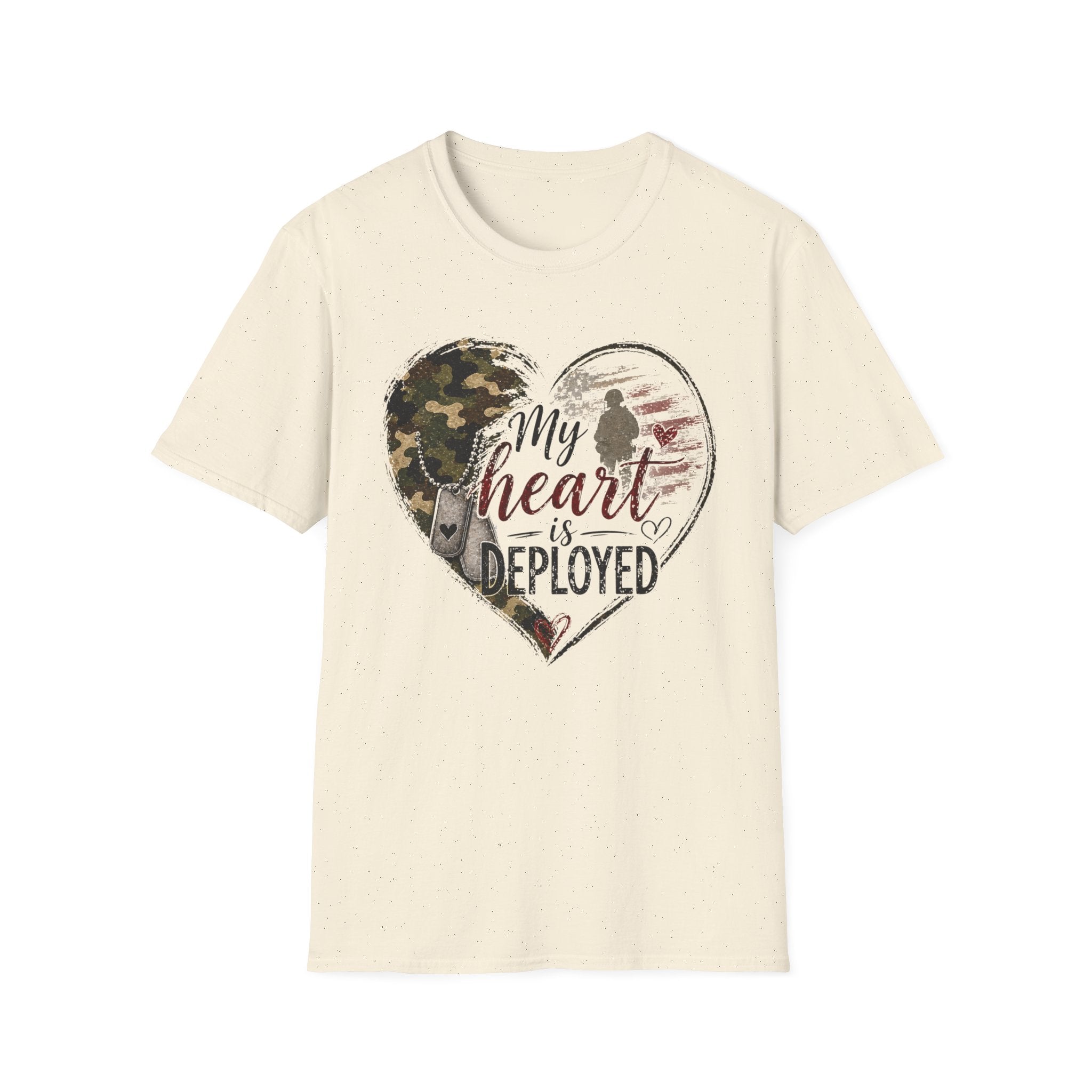 My Heart Is Deployed Military Heart T-Shirt