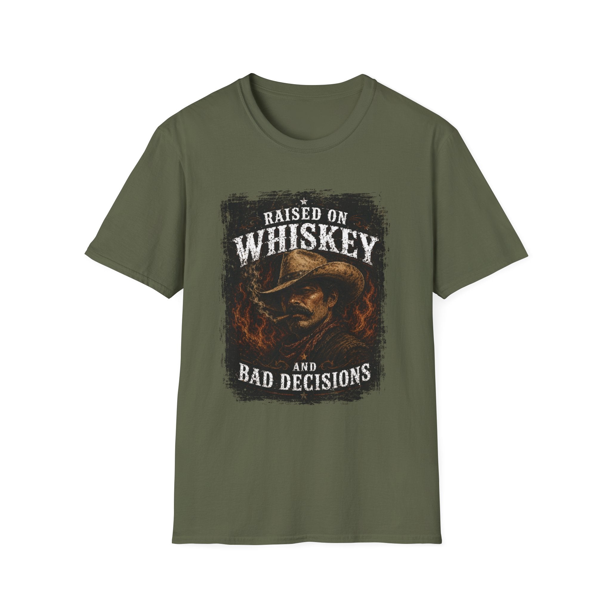 Raised on Whiskey and Bad Decisions T-Shirt