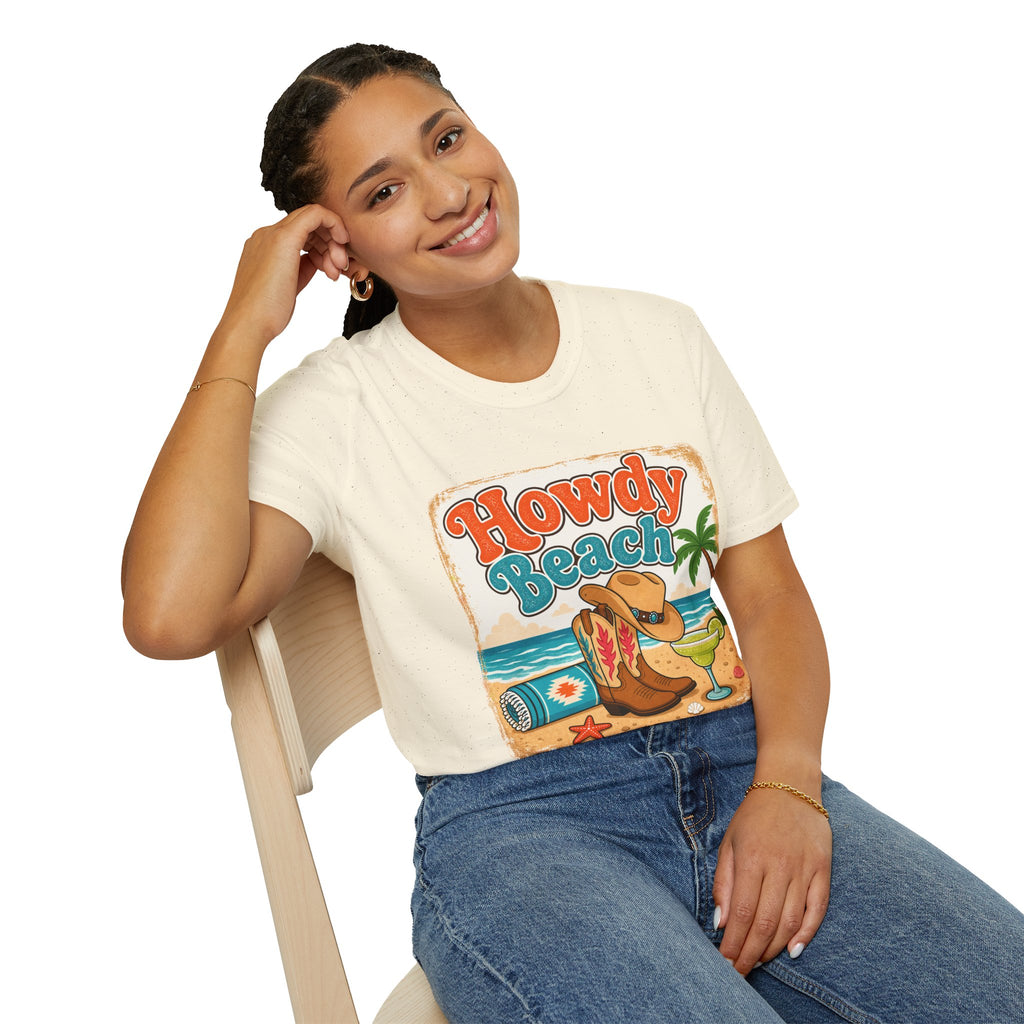 Retro Cowboy Boots & Margarita Beach T-Shirt