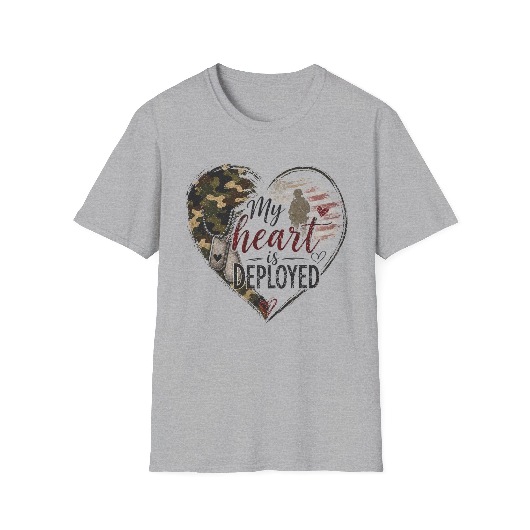 My Heart Is Deployed Military Heart T-Shirt
