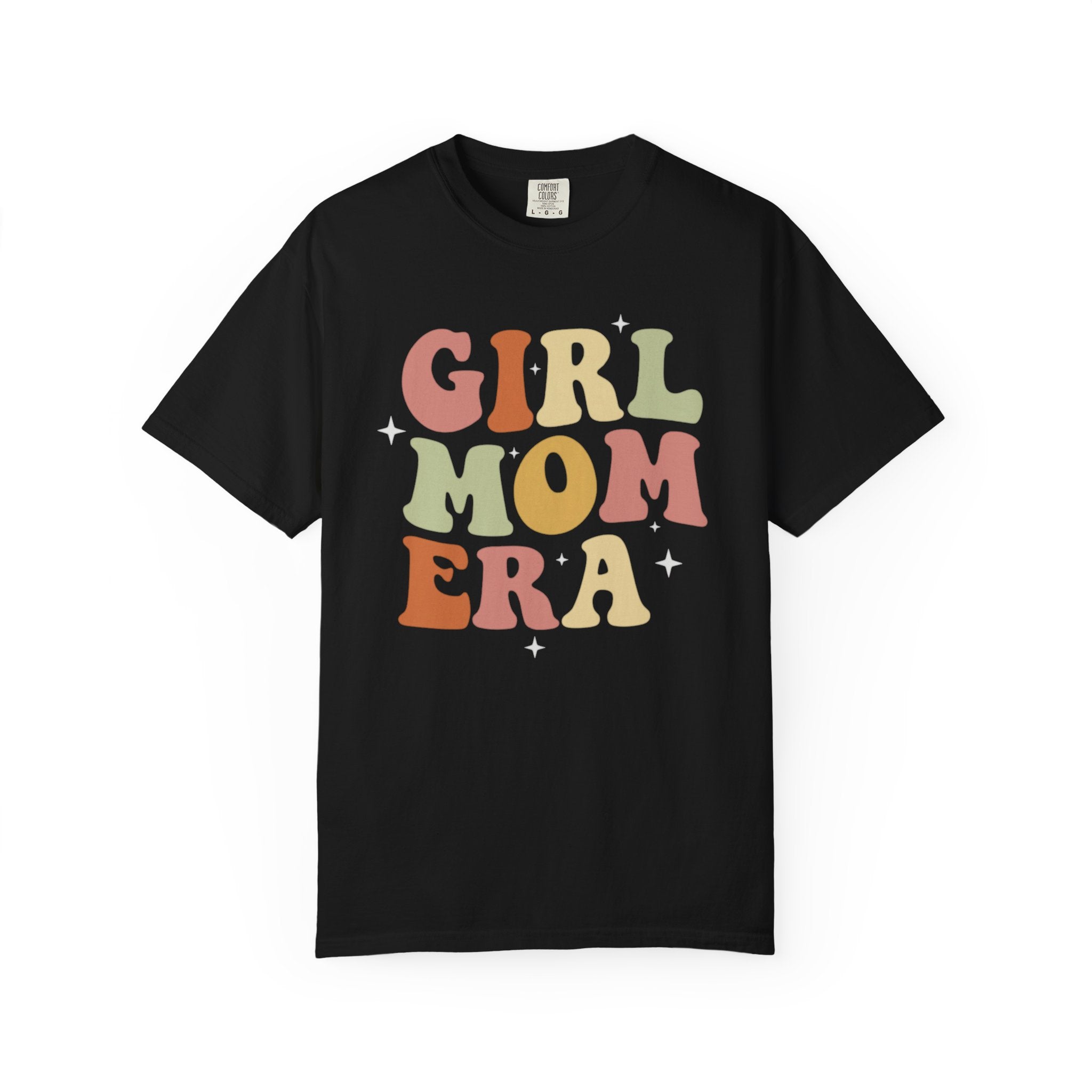 Girl Mom Era Retro Rainbow Comfort Colors TShirt