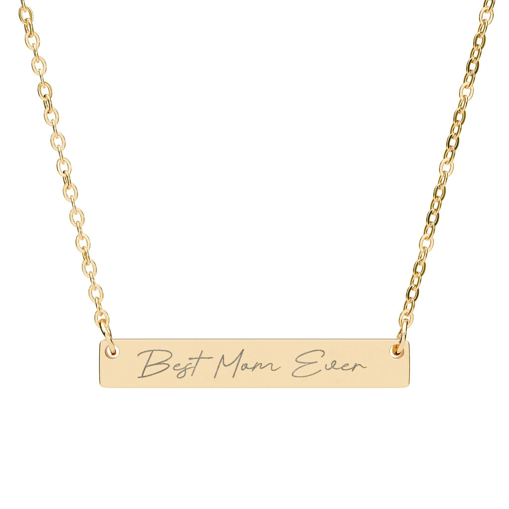 Personalized Engravable Horizontal Bar Necklace for Gift