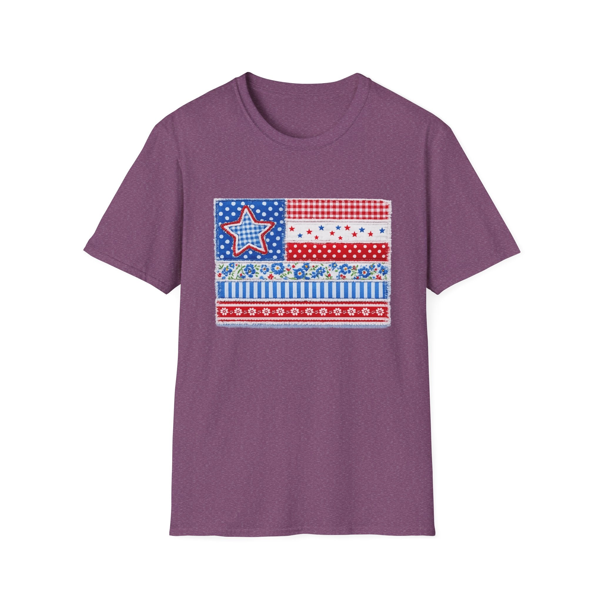 Patriotic Patchwork American Flag T-Shirt