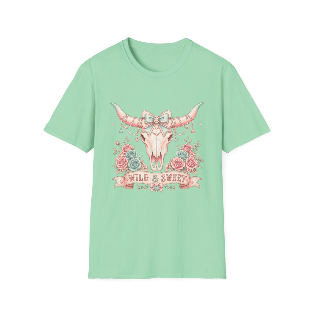 Western Coquette Floral Skull Graphic Tee
