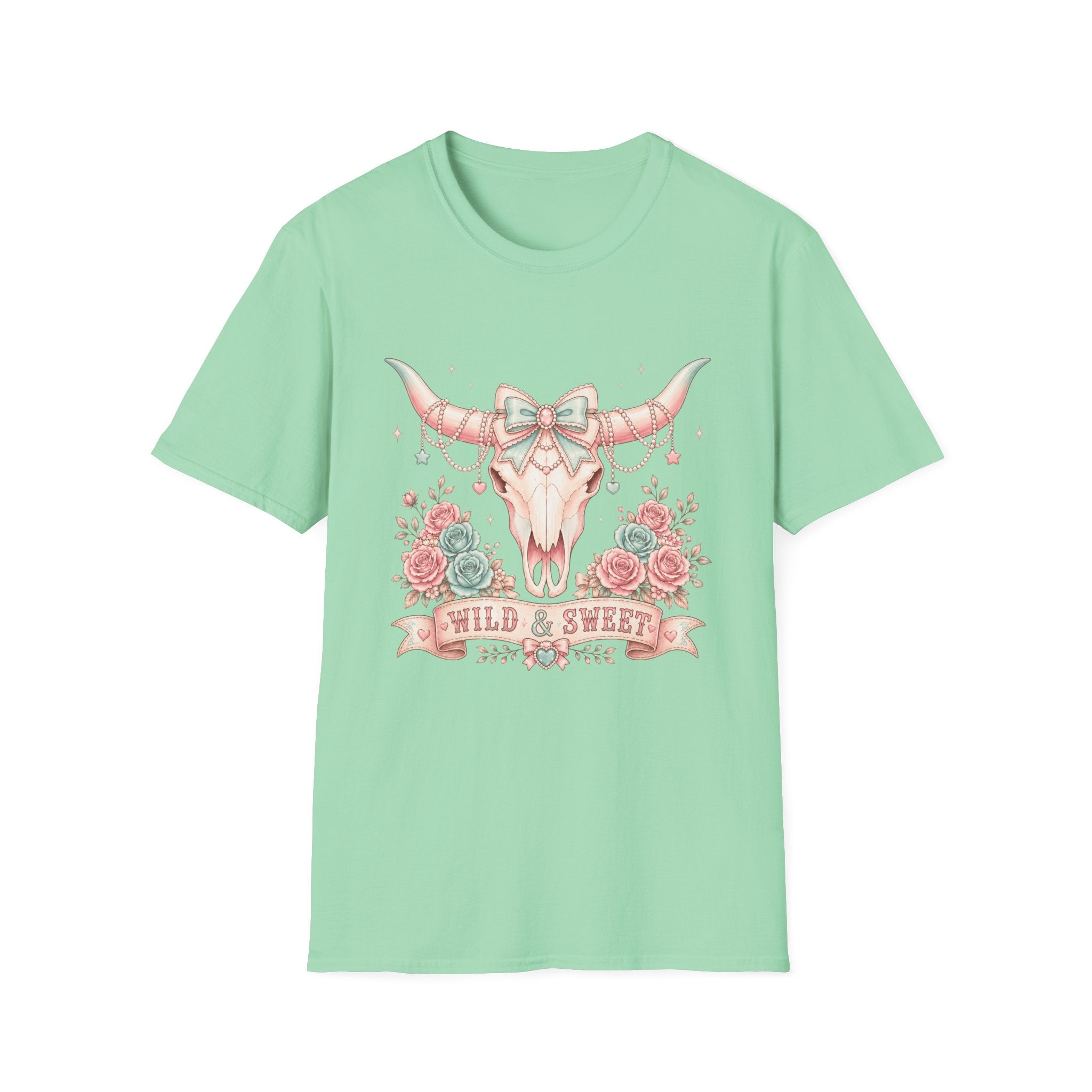 Western Coquette Floral Skull Graphic Tee