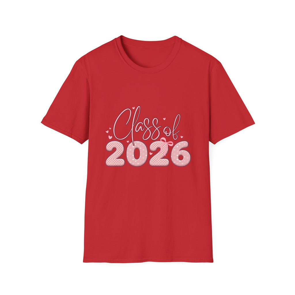 Class of 2026 Pink Coquette Graduation T-Shirt