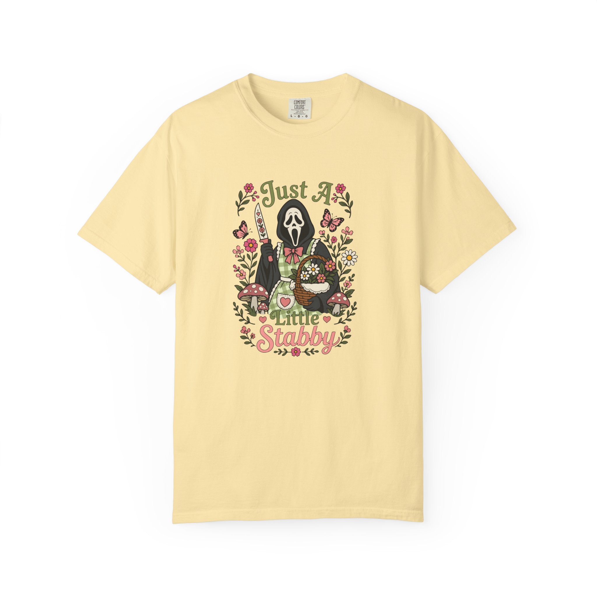 Just A Little Stabby Horror Slasher Comfort Colors T-Shirt