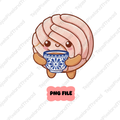 Mexican Concha and Talavera Kawaii PNG