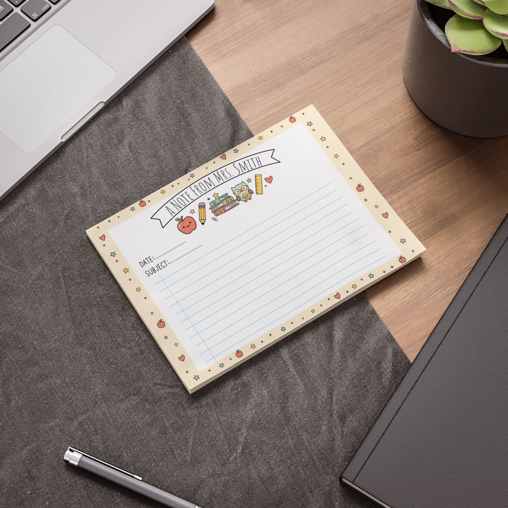 Cute Personalized Teacher's Notepad