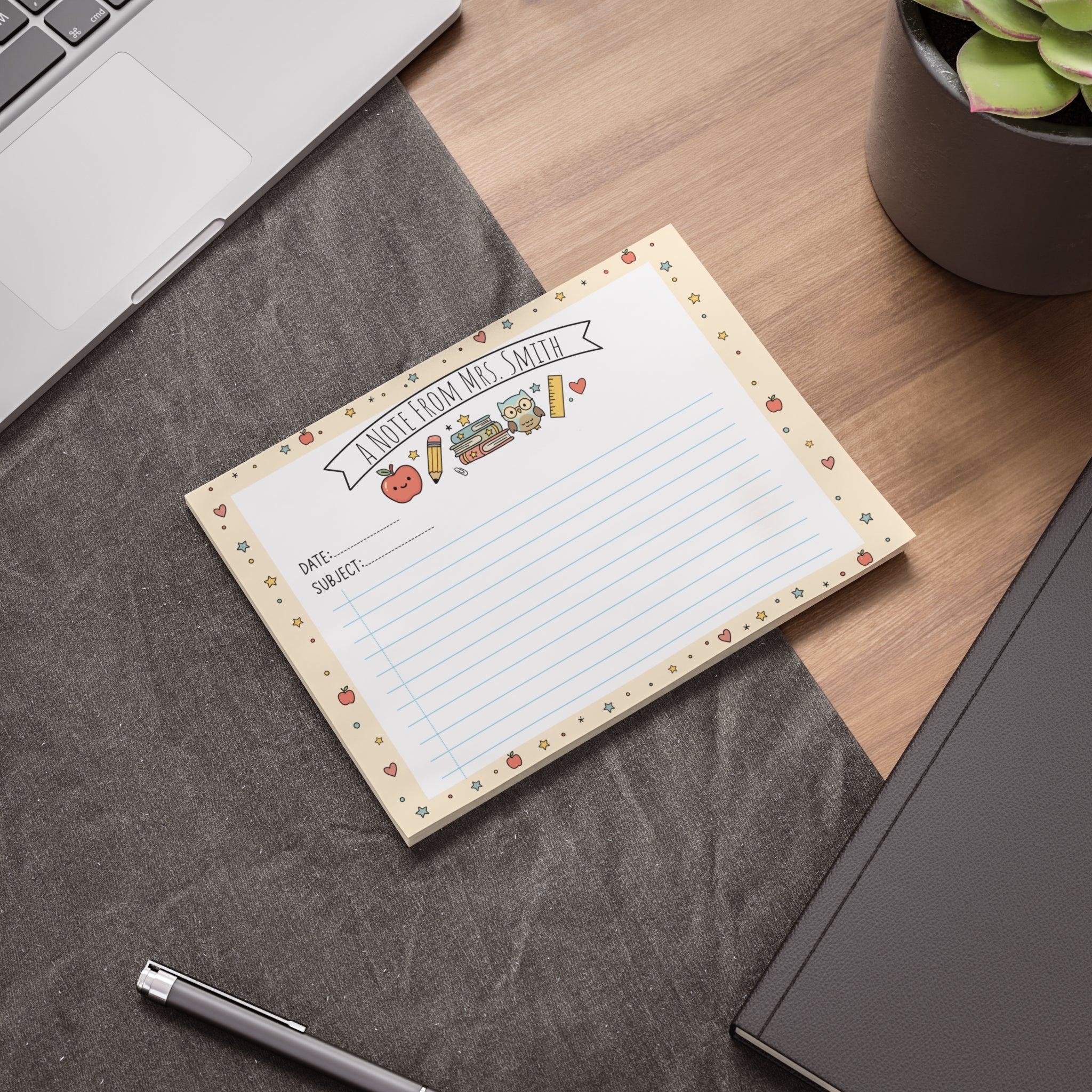 Cute Personalized Teacher's Notepad