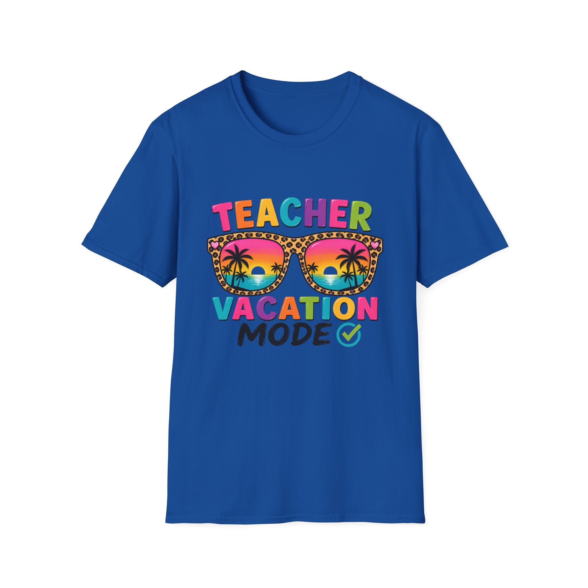 Teacher Vacation Mode T-Shirt — Tropical Sunglasses Graphic