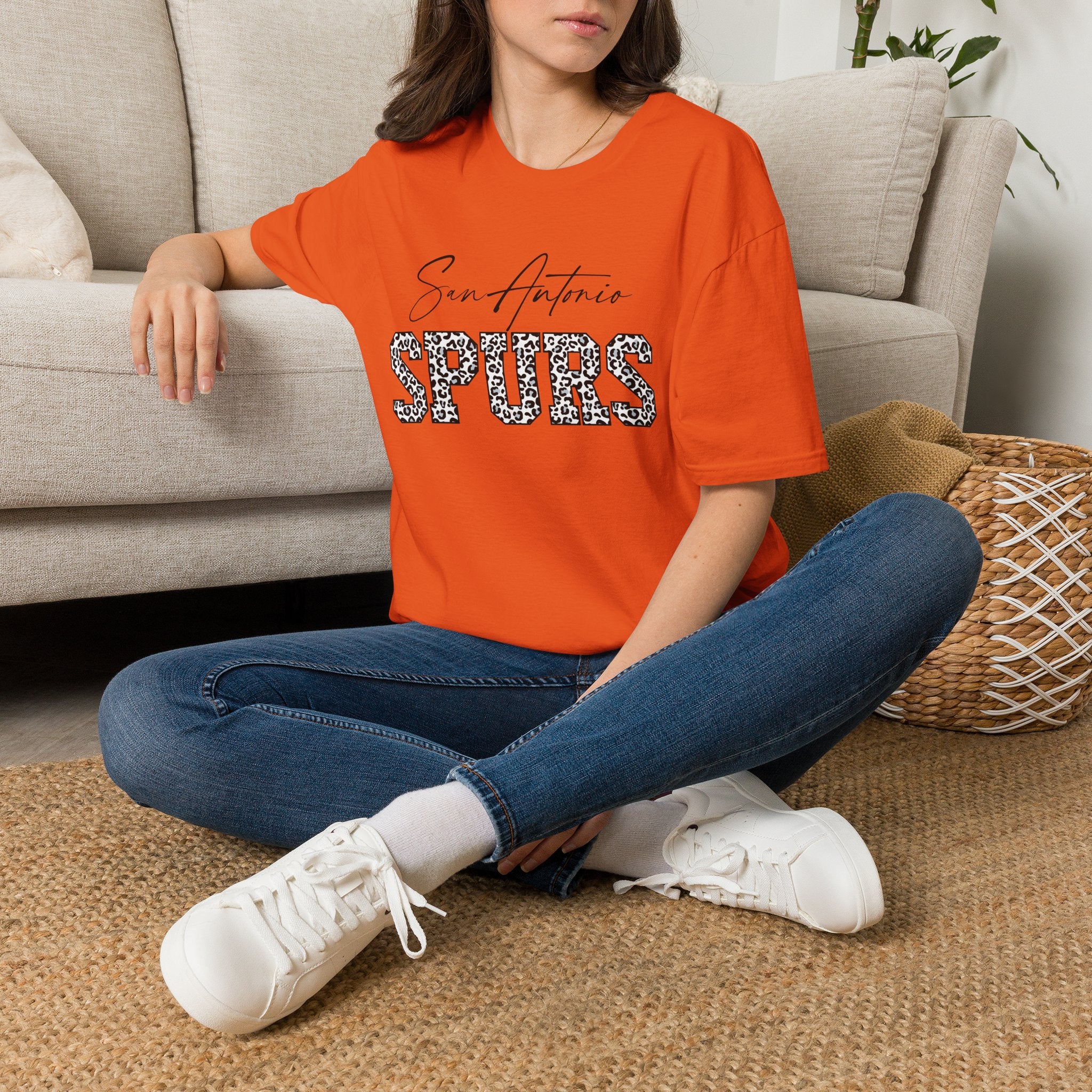 San Antonio Spurs Leopard Print T-Shirt
