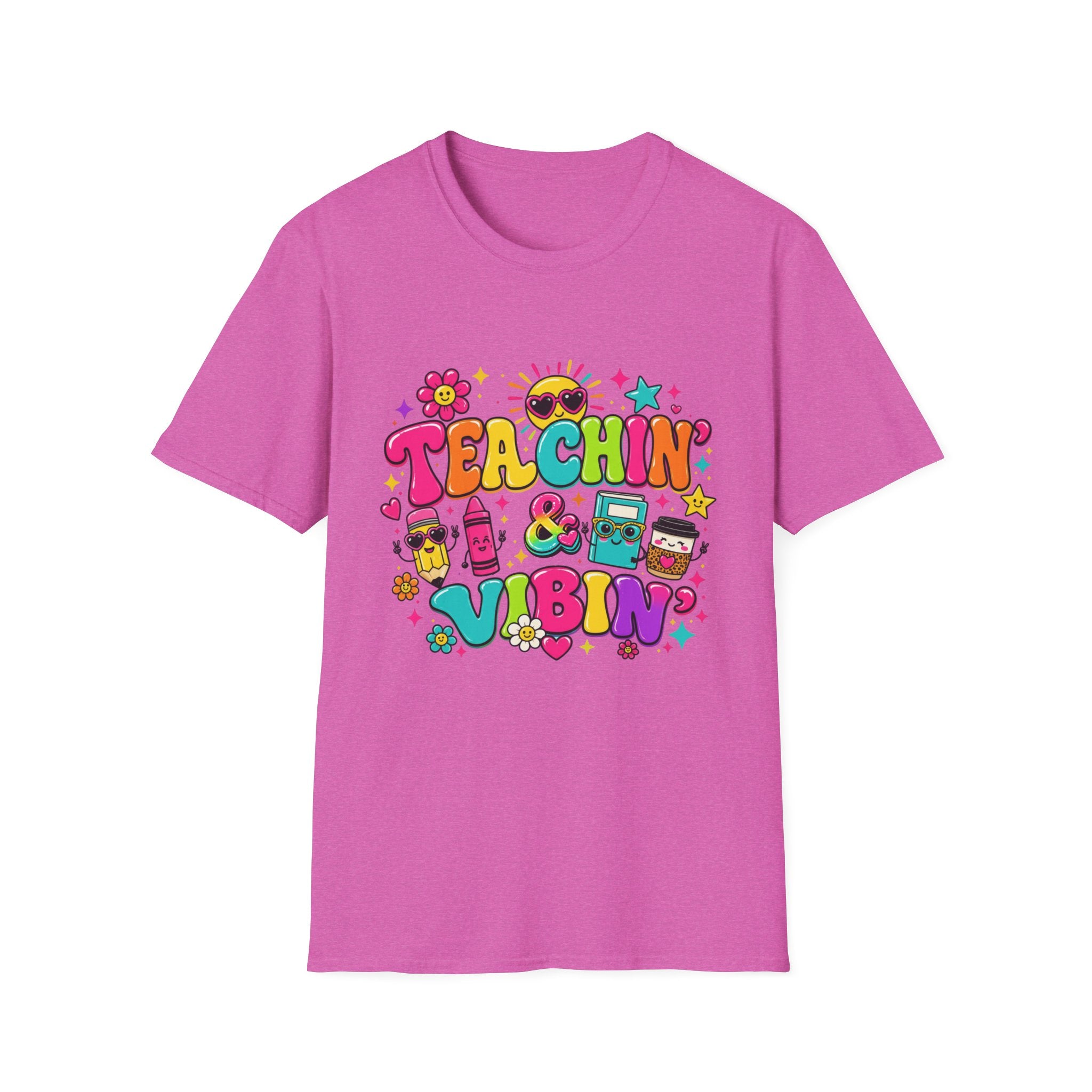 Teachin' & Vibin' Teacher T-Shirt