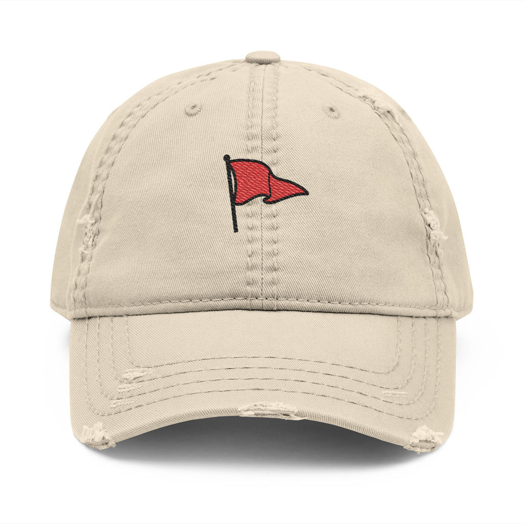 Distressed Embroidered Unisex Hat — Red Flag Golf Cap