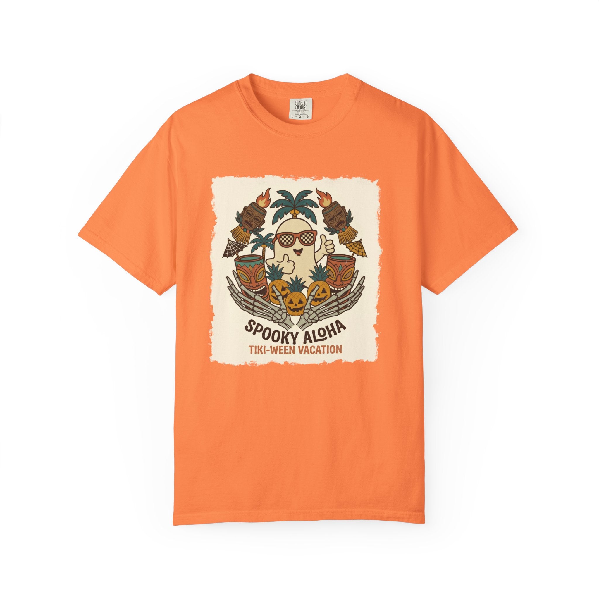 Spooky TikiWeen SummerWeen Ghost Comfort Colors TShirt