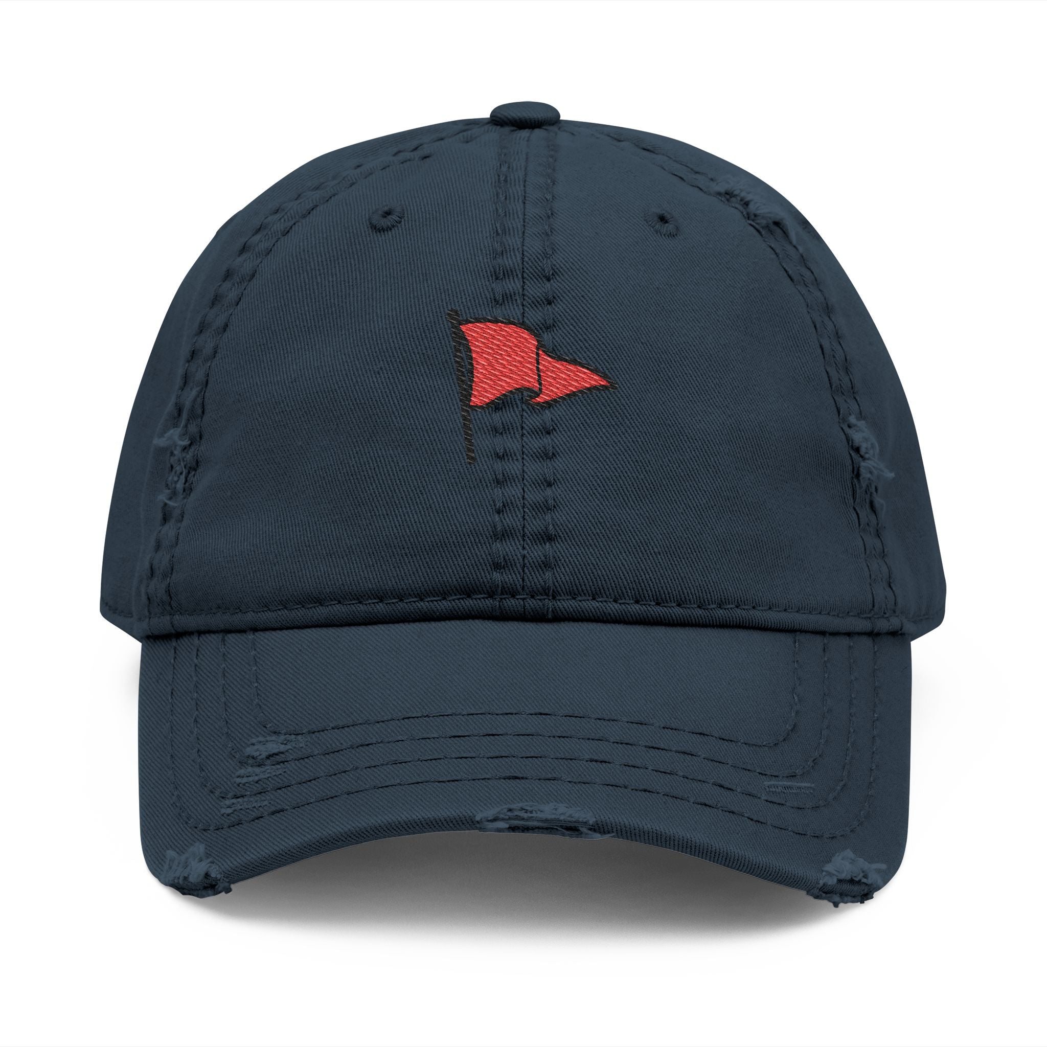Distressed Embroidered Unisex Hat — Red Flag Golf Cap