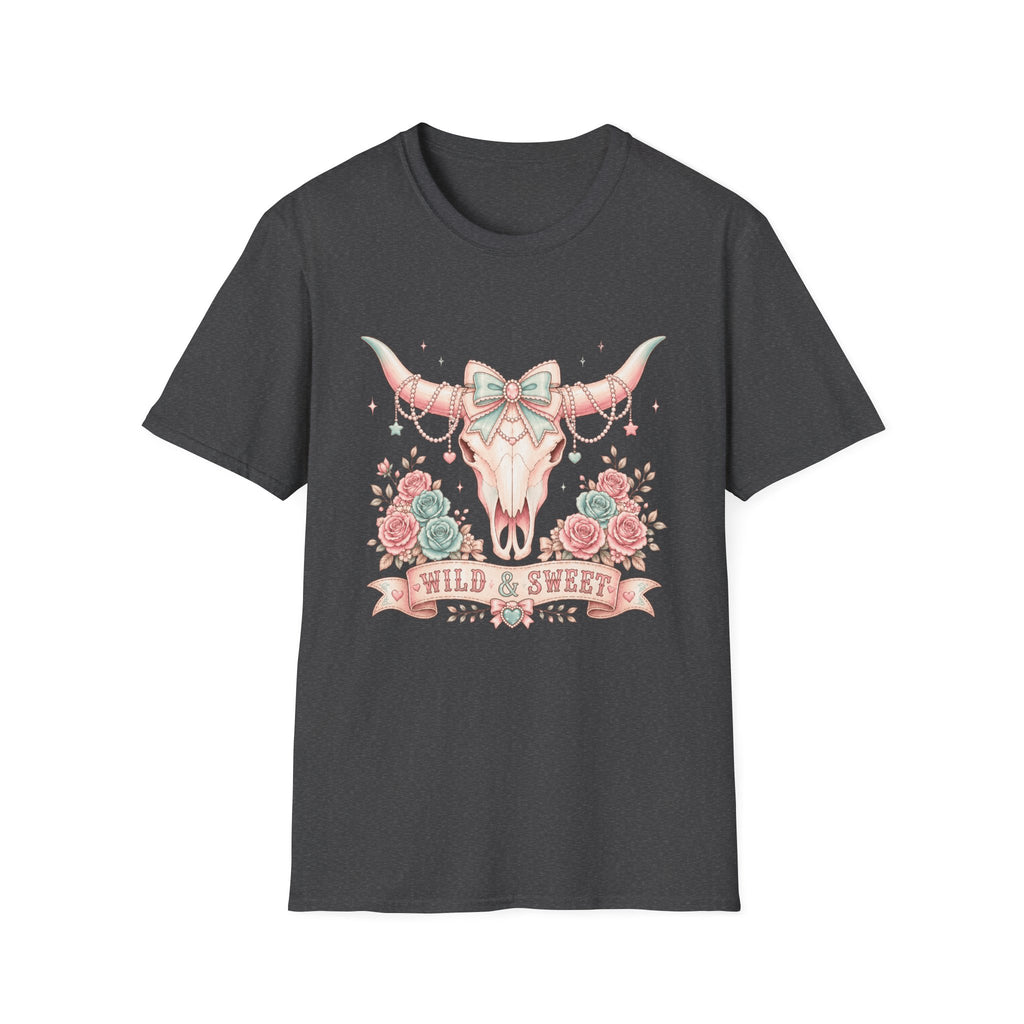 Western Coquette Floral Skull Graphic Tee