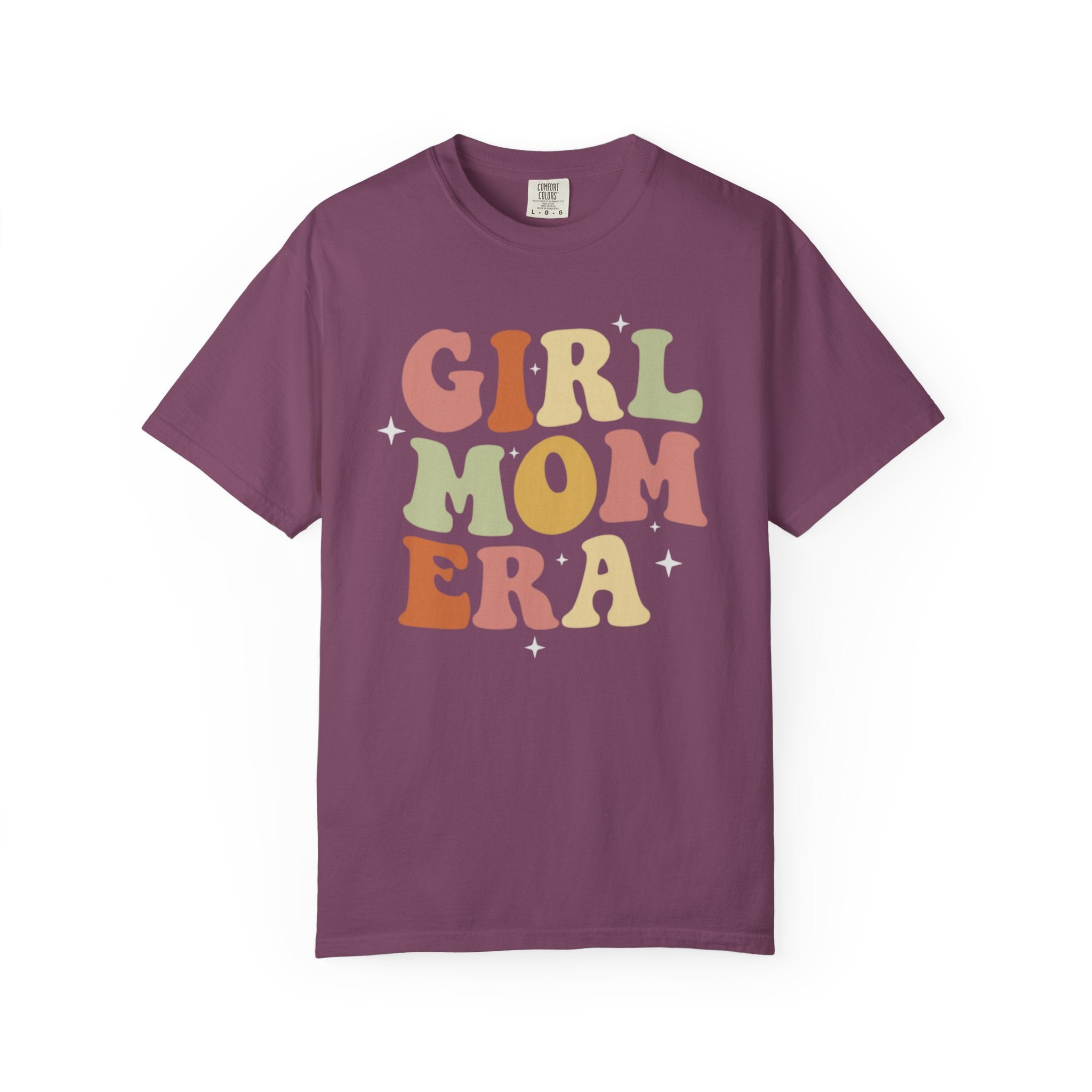 Girl Mom Era Retro Rainbow Comfort Colors TShirt