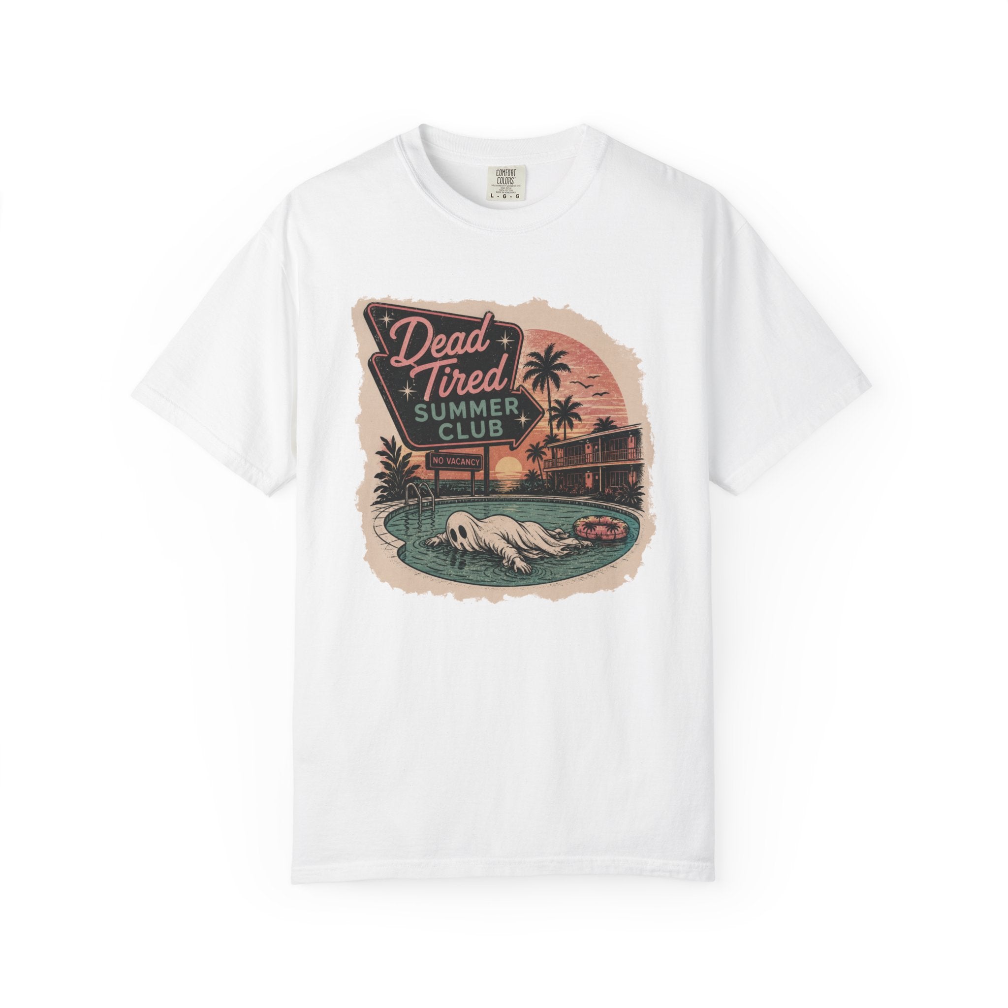 Dead Tired Club Summer-Ween Ghost Comfort ColorsT‑Shirt