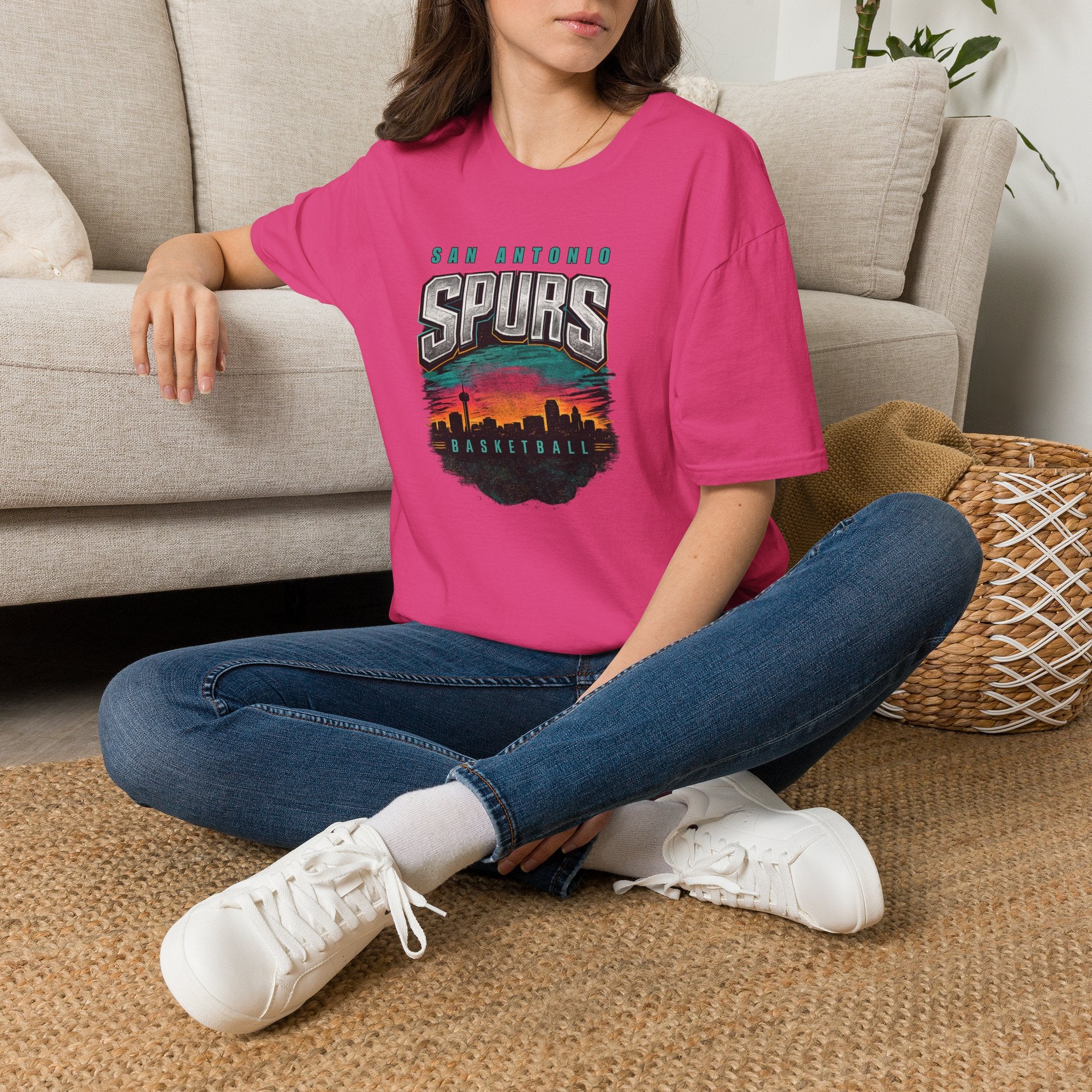 San Antonio City Skyline Spurs T-Shirt