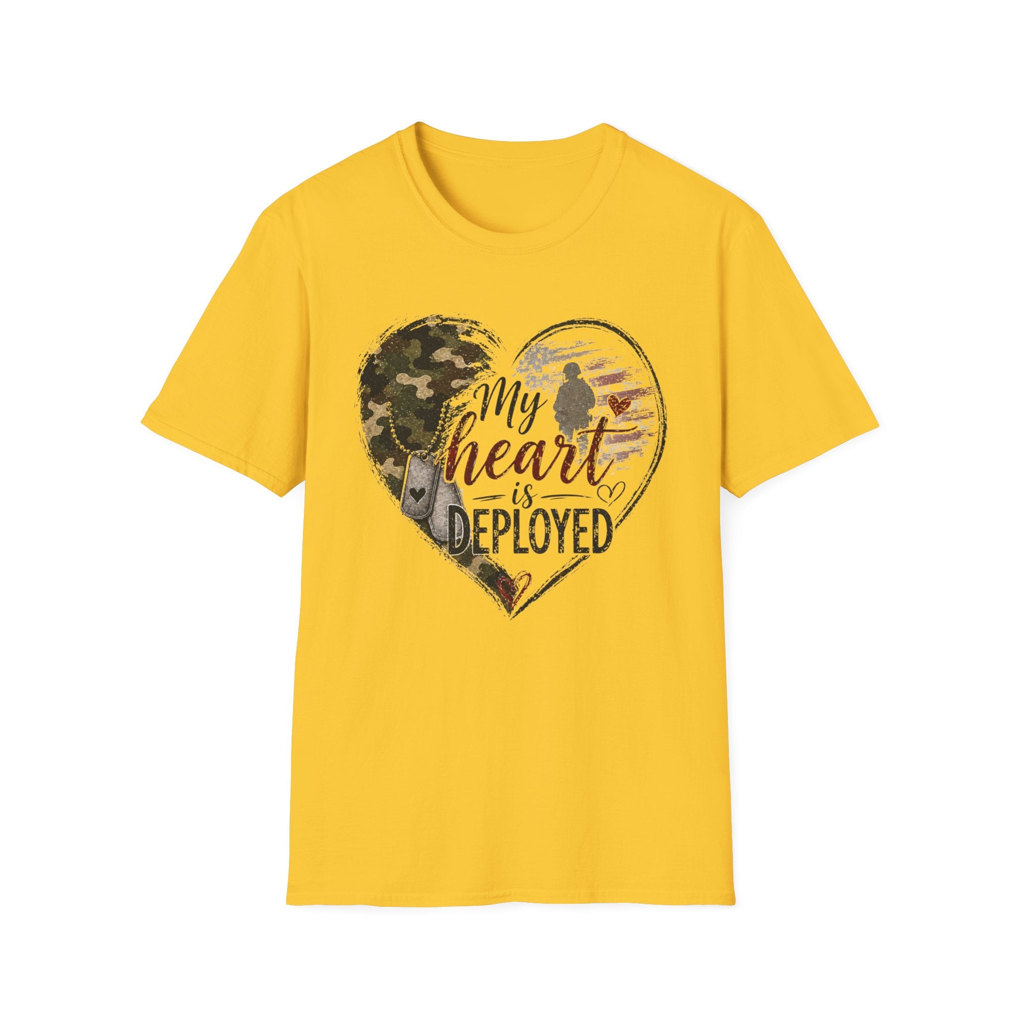 My Heart Is Deployed Military Heart T-Shirt