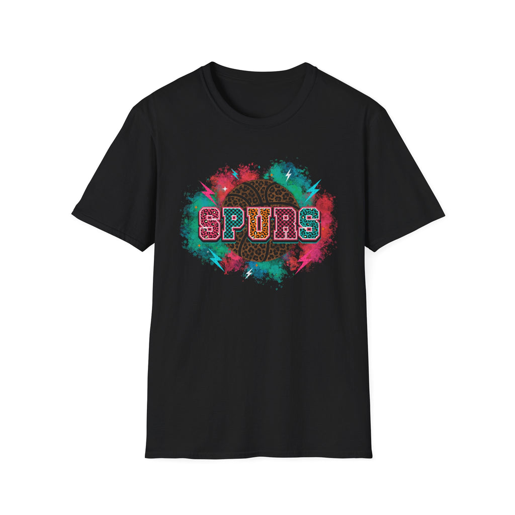 Colorful Leopard San Antonio Basketball TShirt