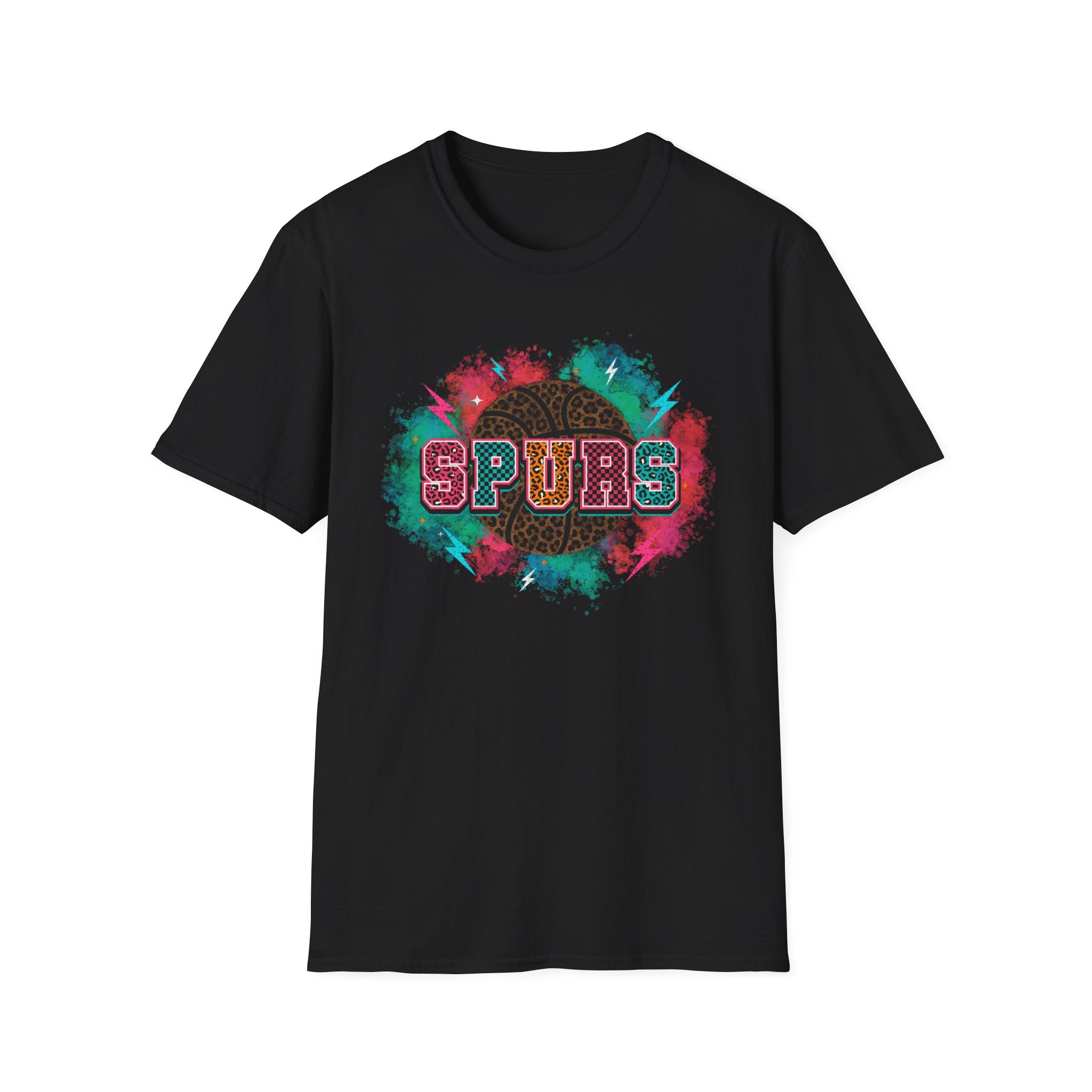 Colorful Leopard San Antonio Basketball TShirt