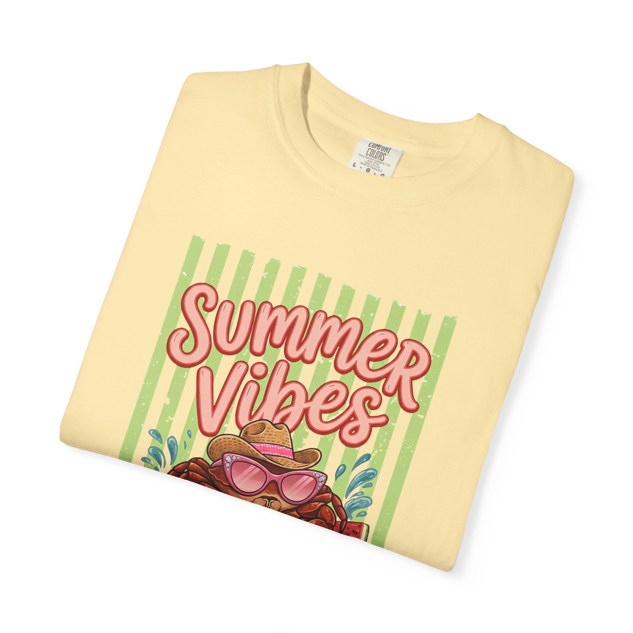 Summer Vibes Watermelon Crab Comfort Colors TShirt