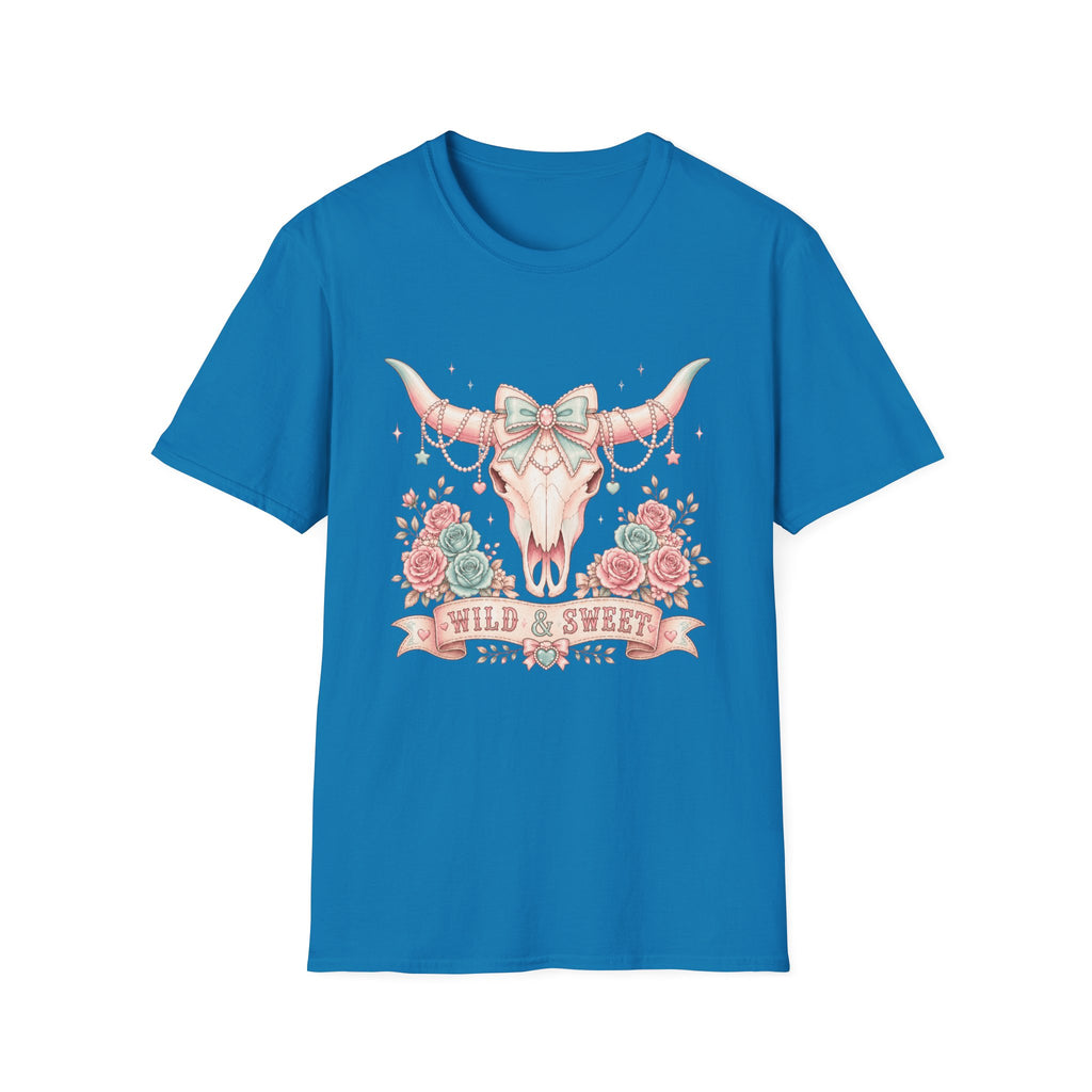 Western Coquette Floral Skull Graphic Tee