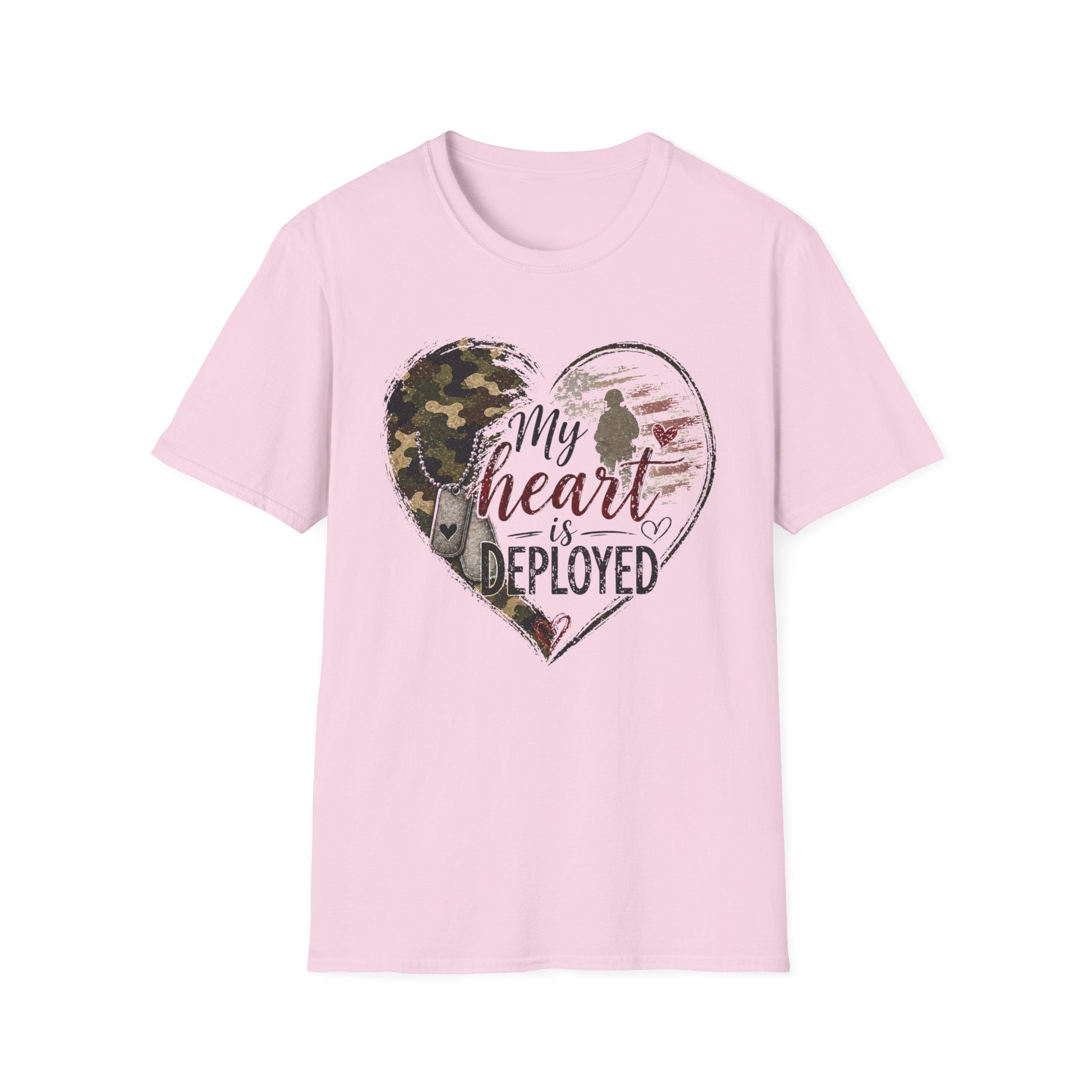 My Heart Is Deployed Military Heart T-Shirt