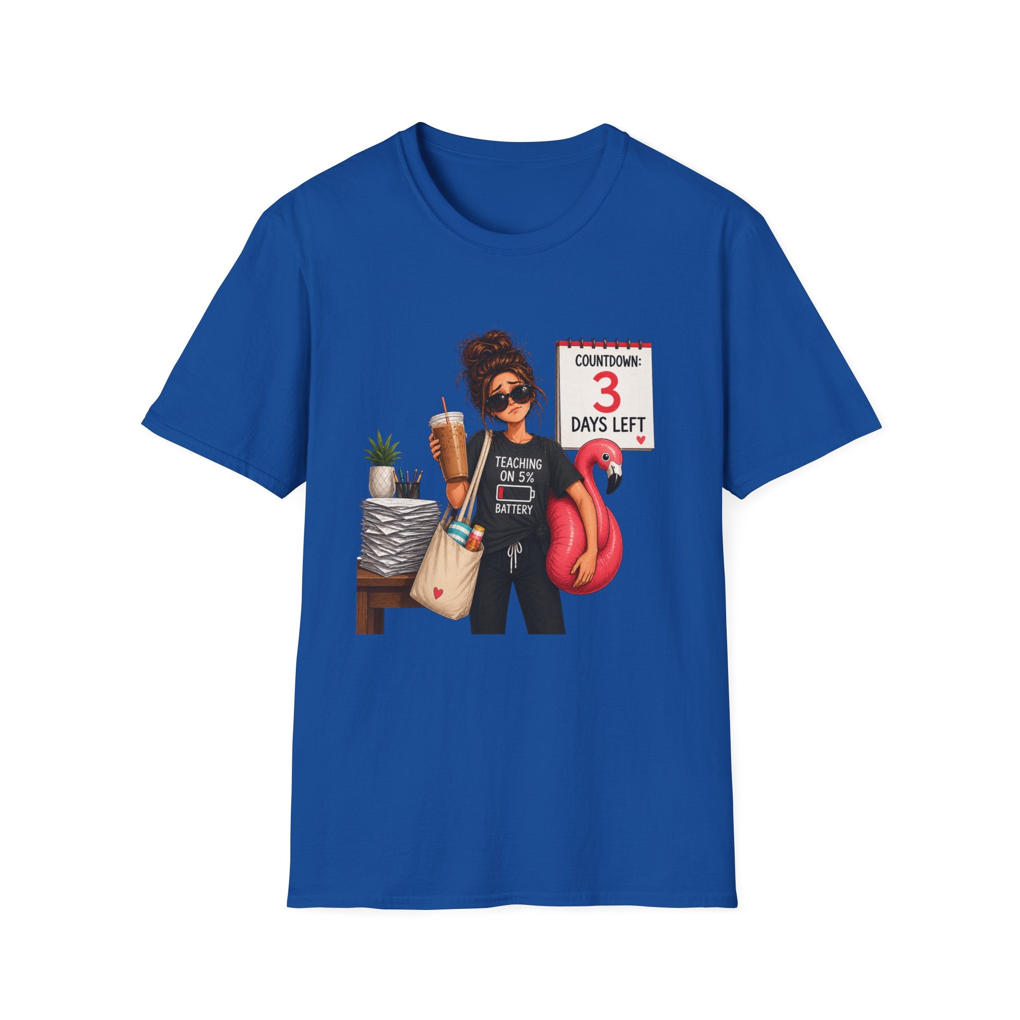 Teacher Countdown 3 Days Left T-Shirt — Funny End‑of‑School Vacation Tee